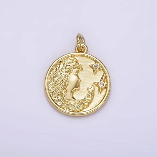 Gold Female Symbol Charms 18K Gold Filled Pendant female gender Charm Bracelet Necklace for DIY Jewelry Making Supply Charms-00563