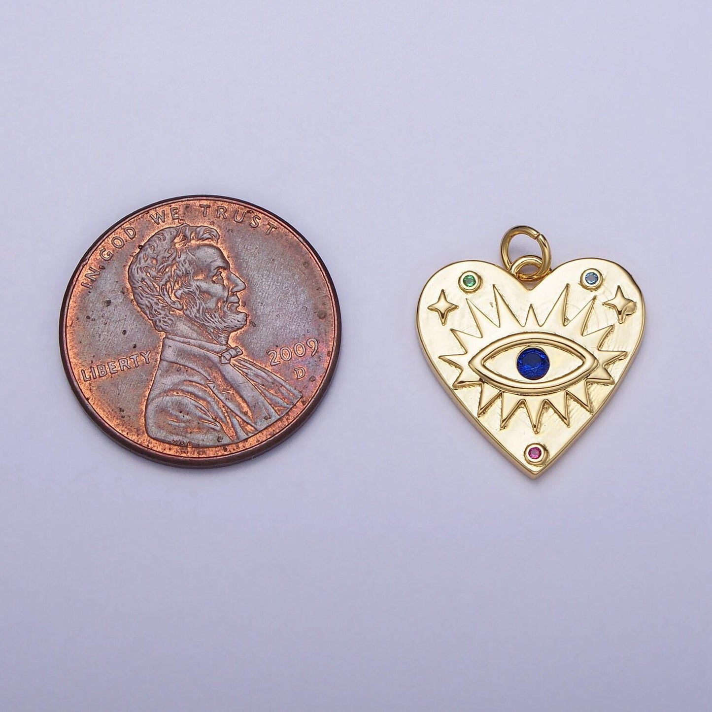 Mini heart evil eye charm gold plated over brass blue eye cz pendant for amulet jewelry pendant necklace bracelet earring supply ac668