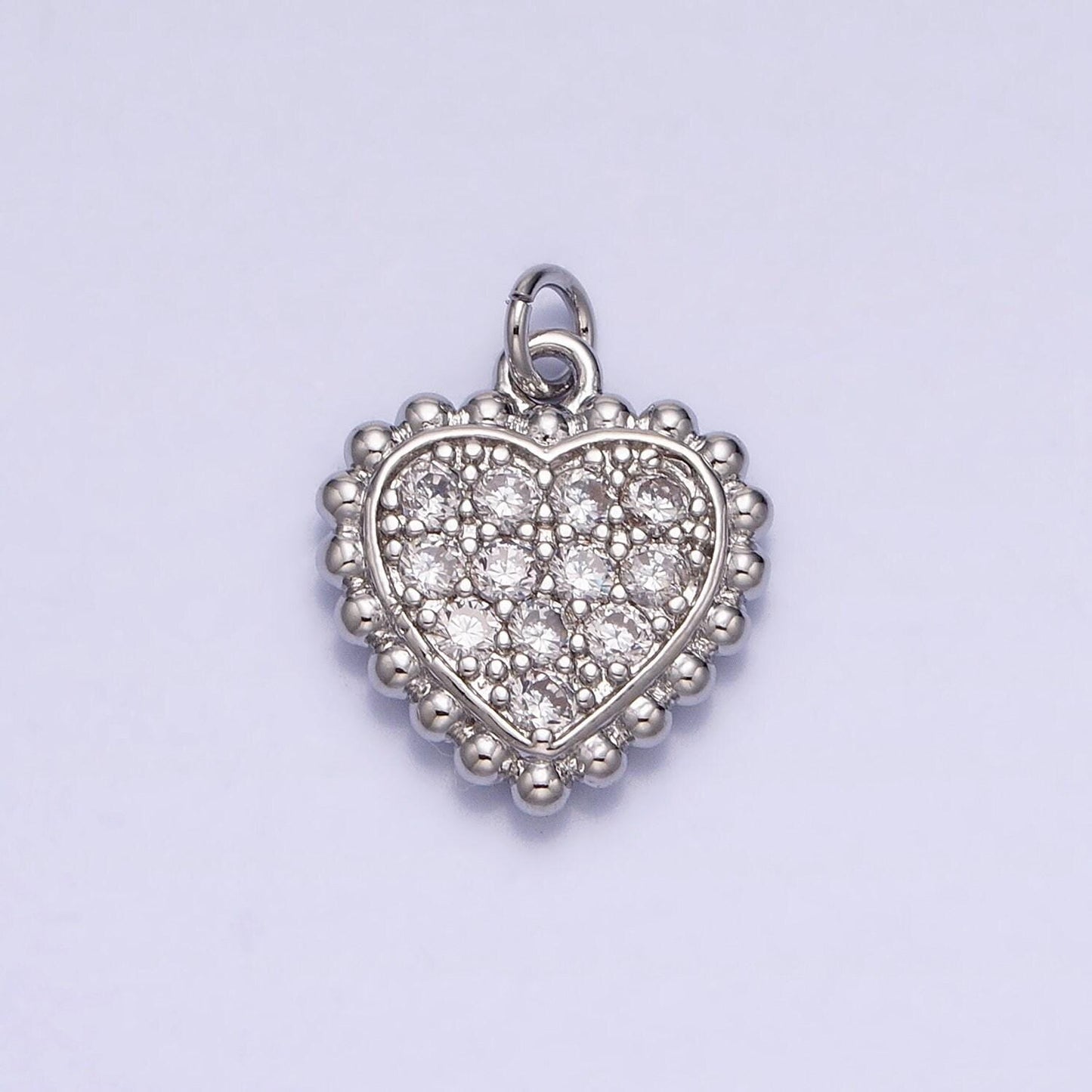 Mini heart pendant, star cubic charm, jewelry suppliers, beaded charm, 18k gold filled finding for necklace bracelet supply ac603