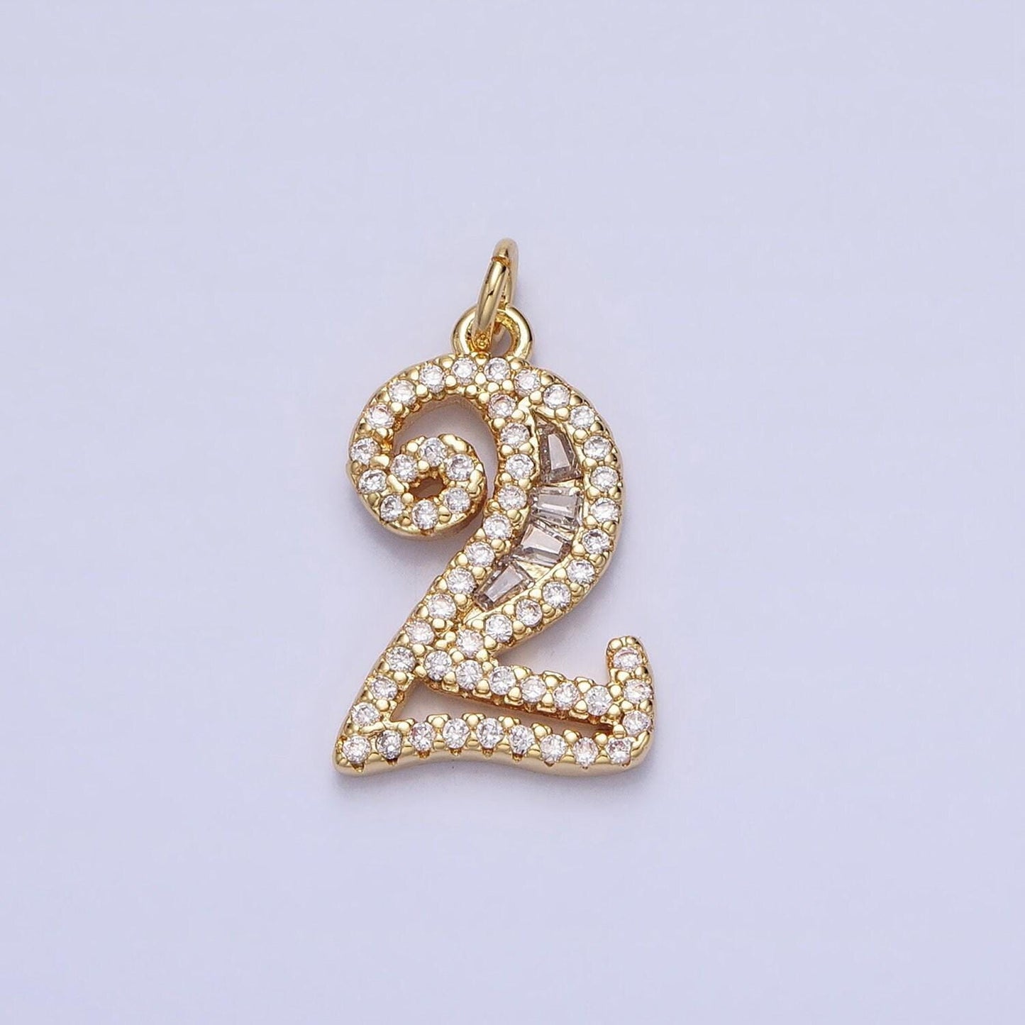 Micro pave cz block script number charms pave dangle gold filled number charms women pave number findings number 0-9 charms ac519 ac520
