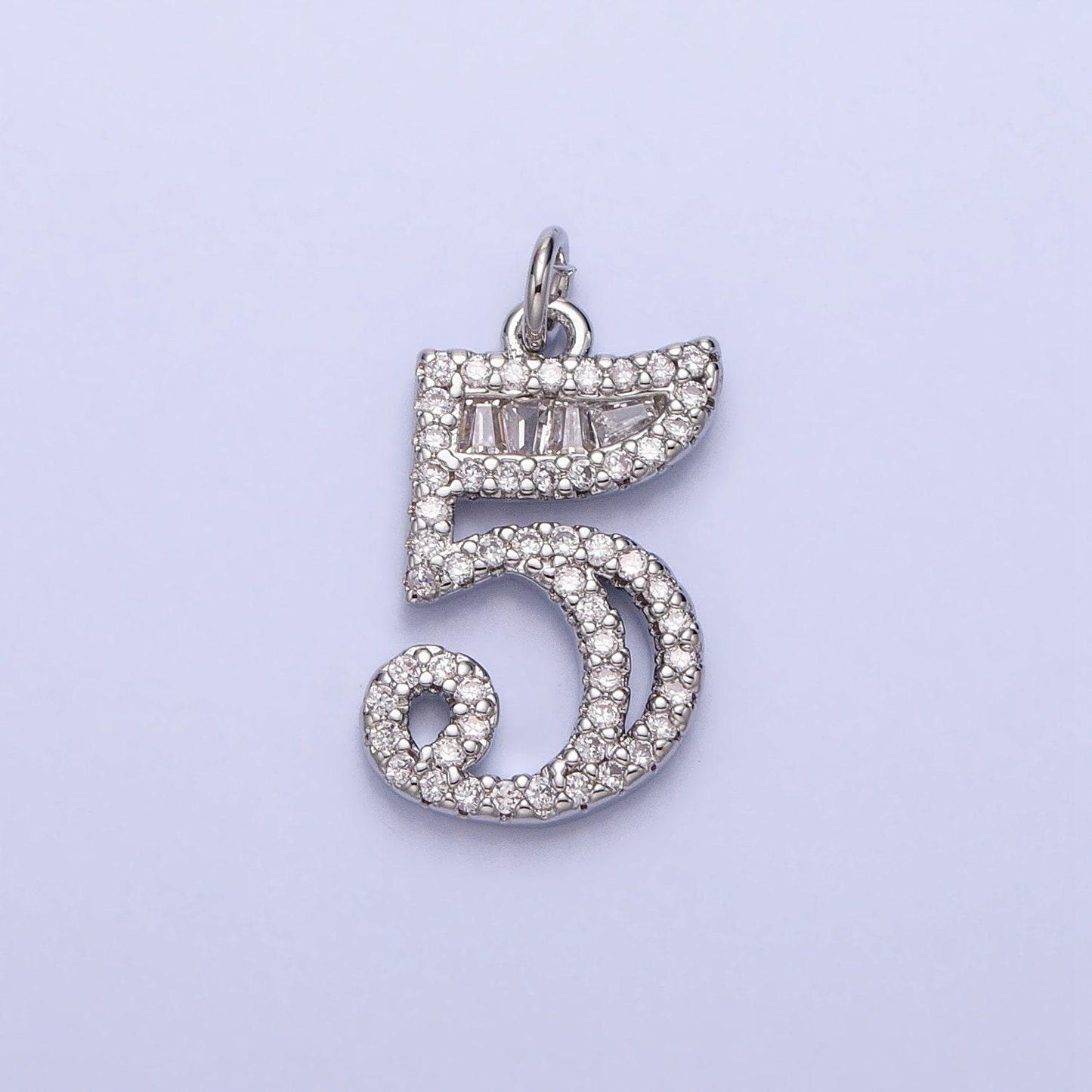 Micro pave cz age lucky number charms pave dangle silver number charms women pave number findings number 0-9 charms ac529 - ac538