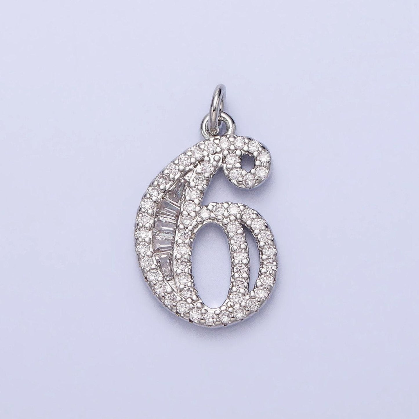Micro pave cz age lucky number charms pave dangle silver number charms women pave number findings number 0-9 charms ac529 - ac538