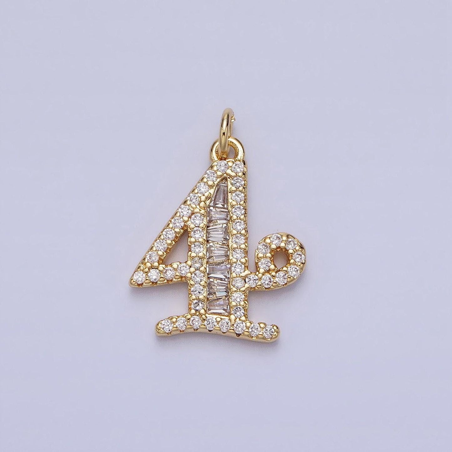 Micro pave cz block script number charms pave dangle gold filled number charms women pave number findings number 0-9 charms ac519 ac520