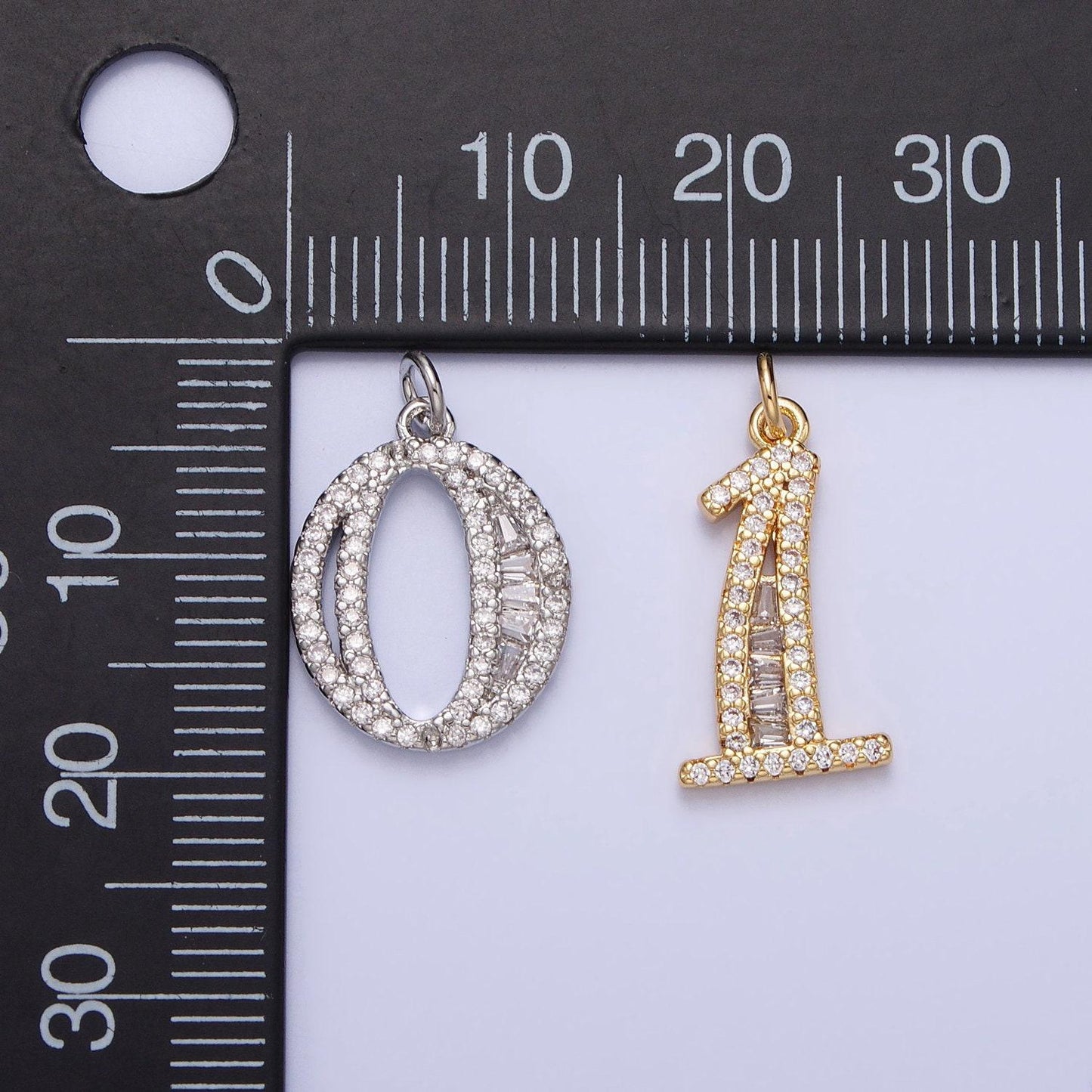 Micro pave cz age lucky number charms pave dangle silver number charms women pave number findings number 0-9 charms ac529 - ac538