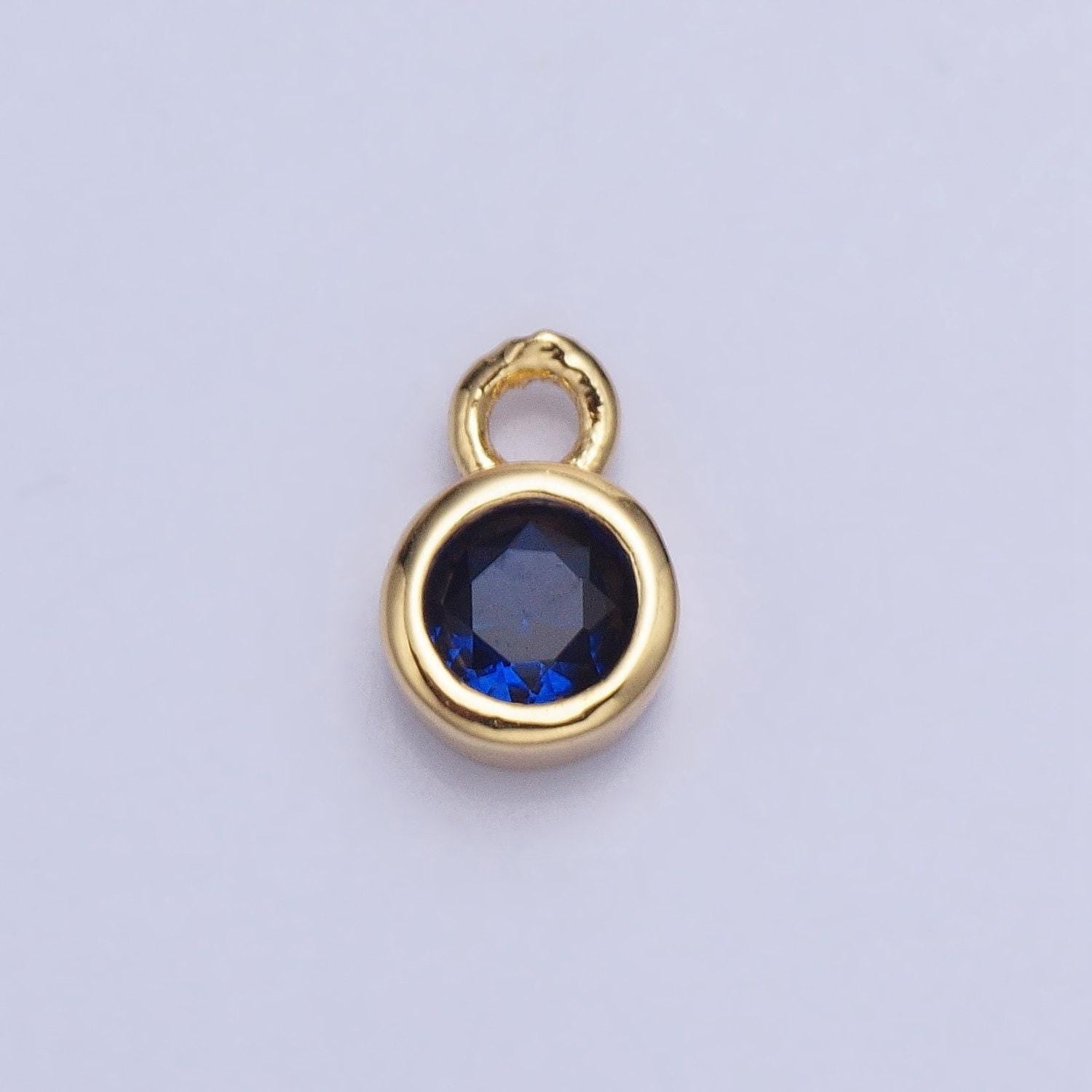 4mm cz stone bezel drop charm mini gold plated full brilliant cut cubic zirconia bezel cut charm for add on charm ac486 ac487