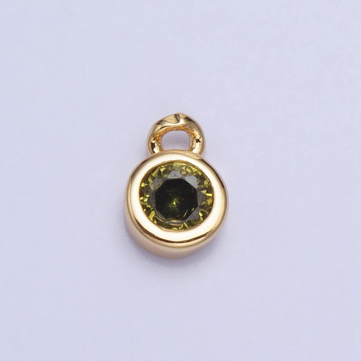 4mm cz stone bezel drop charm mini gold plated full brilliant cut cubic zirconia bezel cut charm for add on charm ac486 ac487