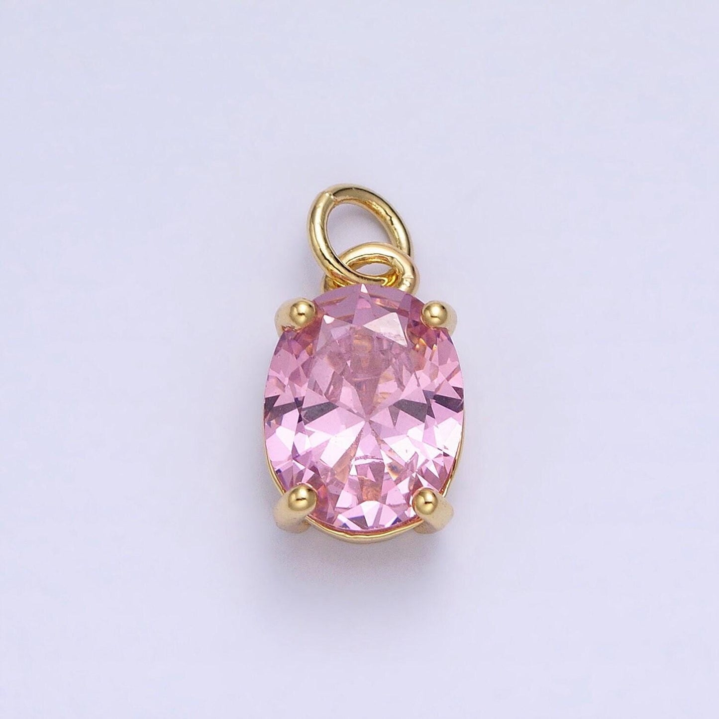 Colorful oval shape cubic zircon pendant charm,cz geometric drop pendant charm wholesale ac458 ac459 ac460 ac461 ac462 ac463