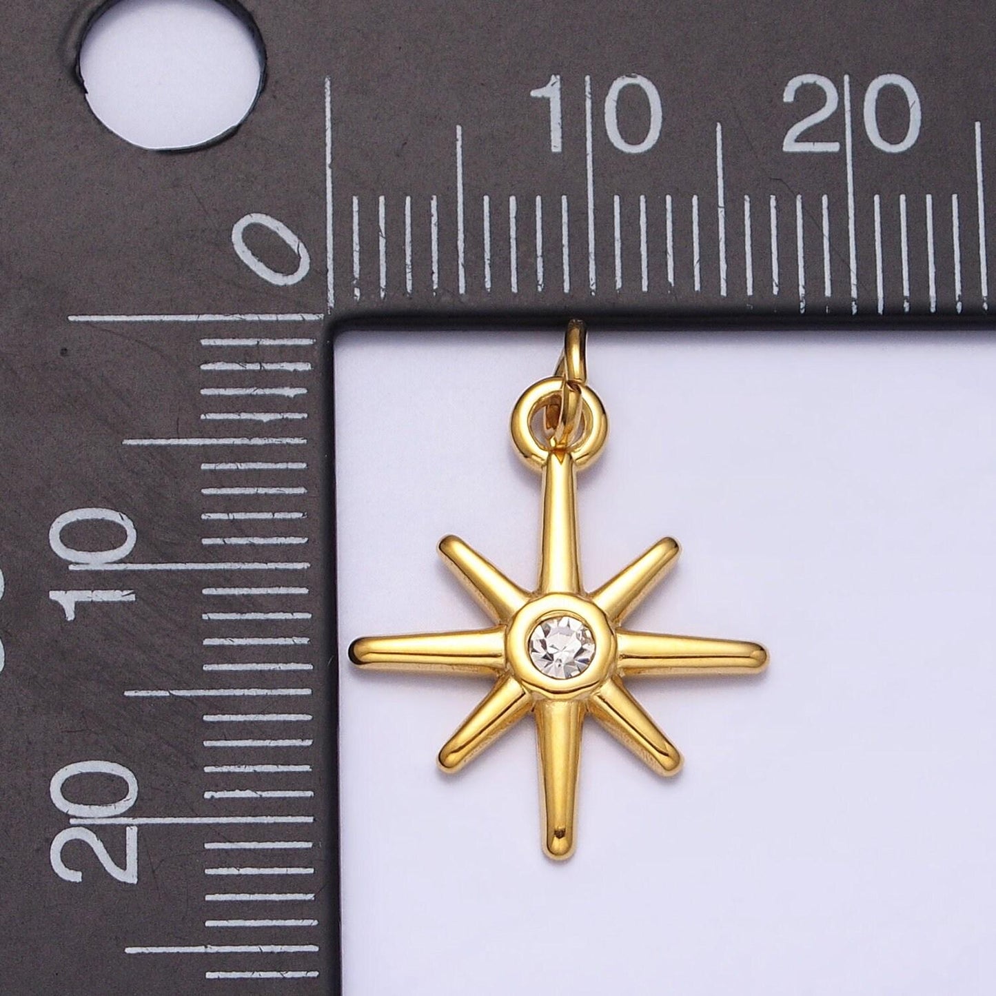 Mini gold star charm north star pendant celestial jewelry for necklace bracelet earring component ac-444 ac-445