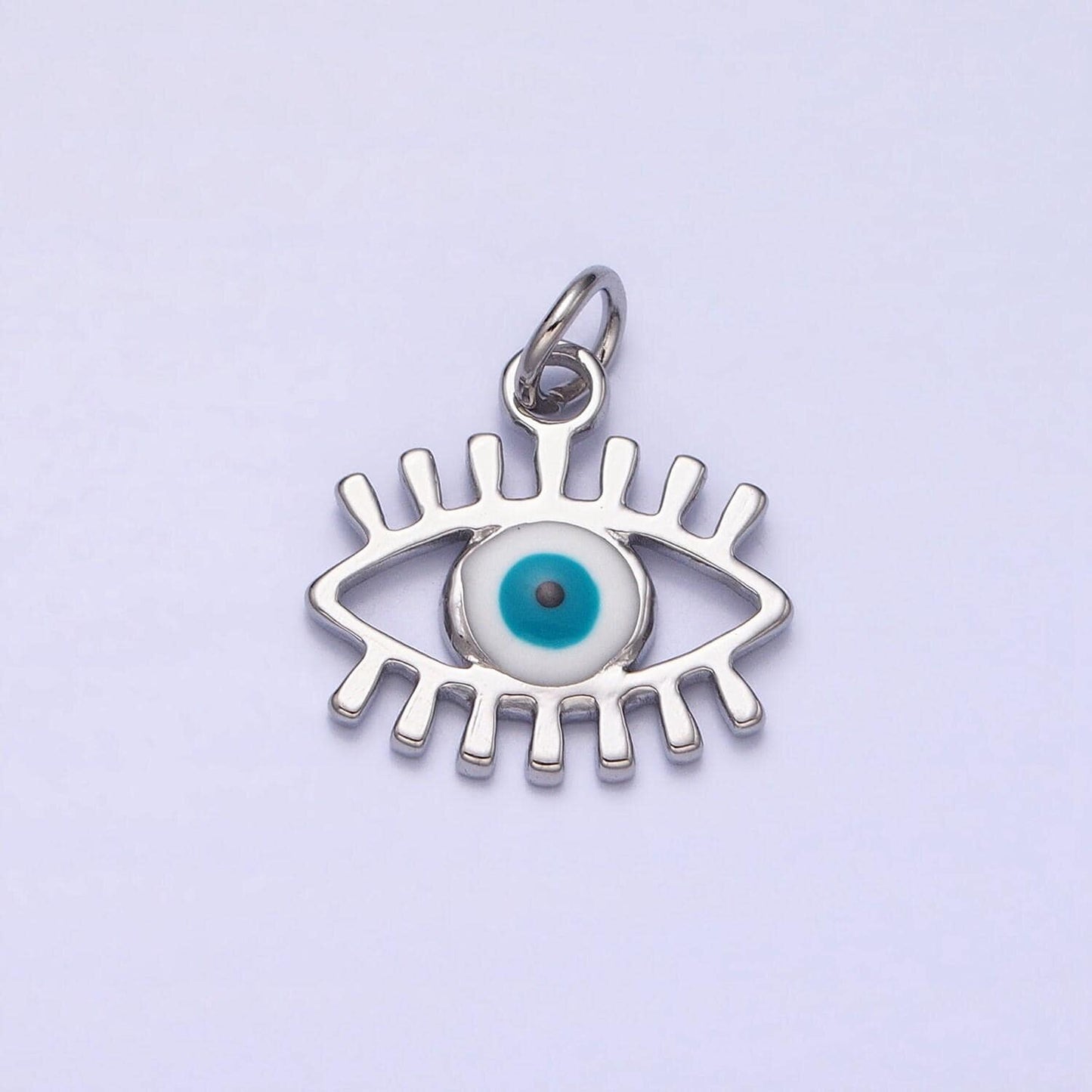 Mini enamel evil eye charm pendant amulet protection evil eye jewelry making supply ac442
