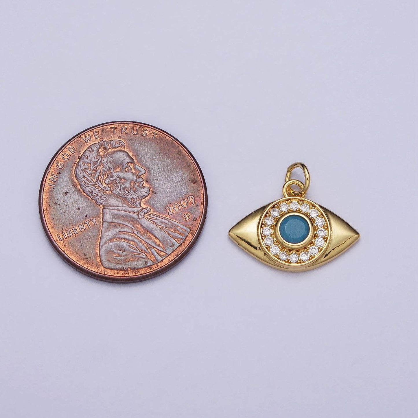 Mini evil eye charm gold plated over brass turquoise eye cz pendant for amulet jewelry pendant necklace bracelet earring supply ac410