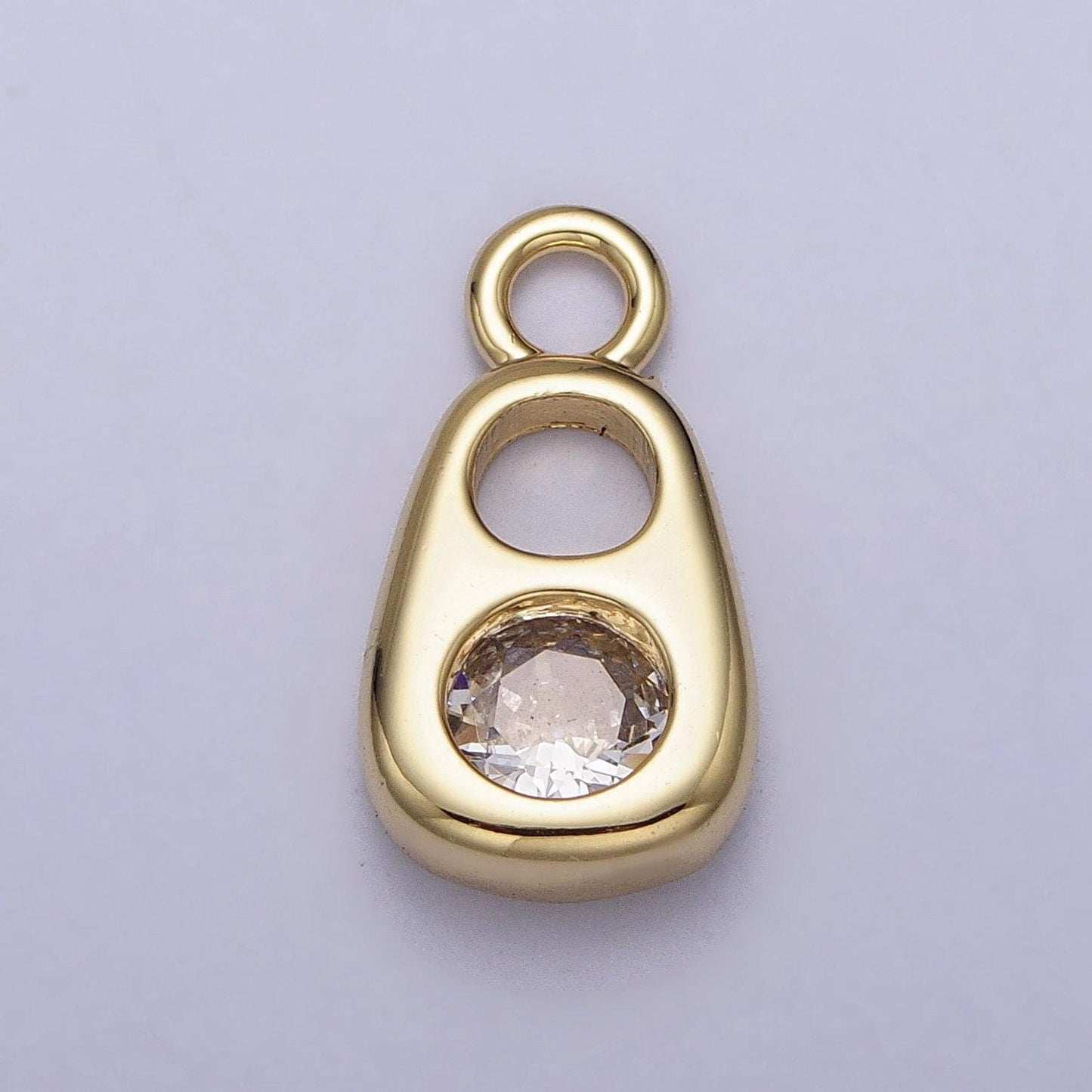 14k gold filled soda tab, pull tab, can tab pendant charm for bracelet necklace wholesale pendants jewelry making craft supplies ac327