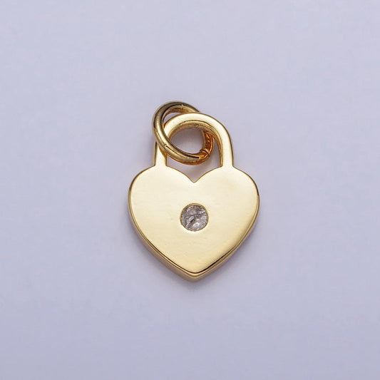 24k gold filled clear cz gold 15x9mm heart add-on charm love charm for bracelet necklace earring component| ac313
