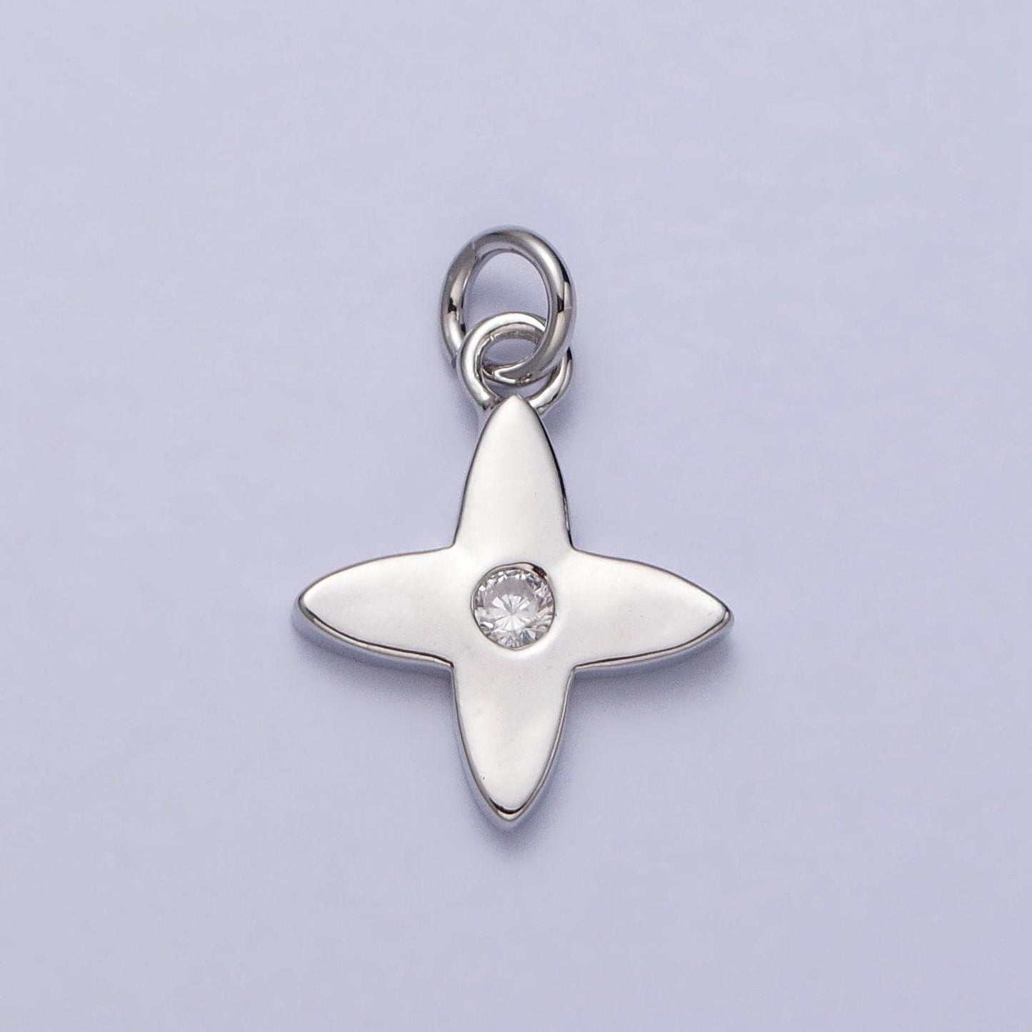Small gold flower charm pendant silver fleur charm for lucky jewelry bracelet necklace purse accesories add on charm supplies ac224