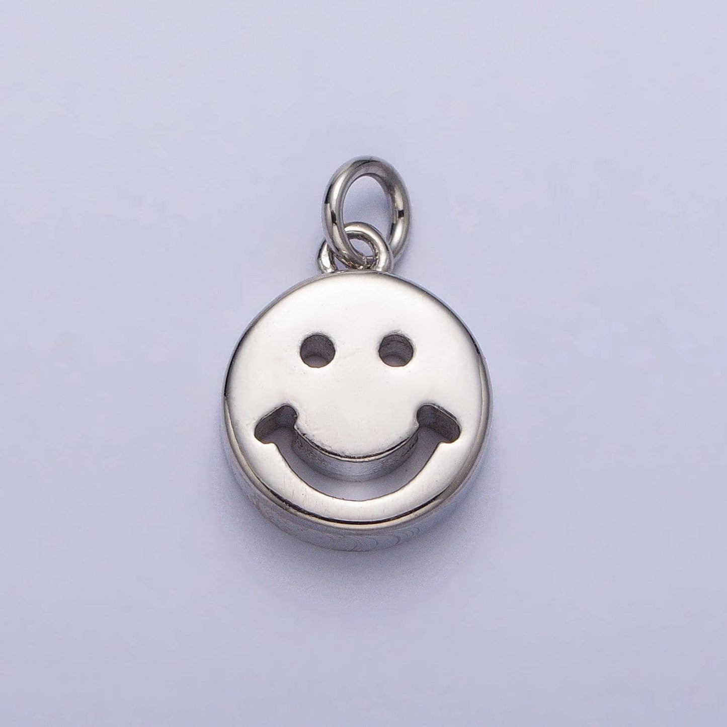 Mini gold happy face charm silver smile face charm for bracelet necklace earring ac-225
