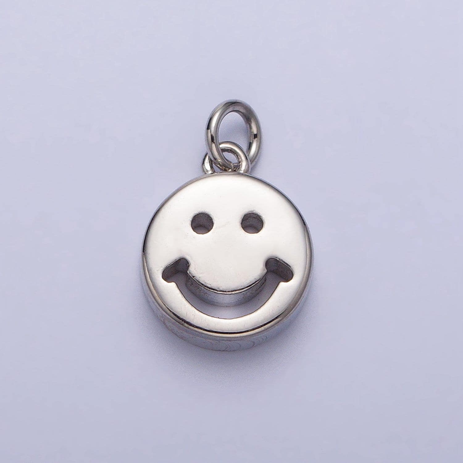 Mini gold happy face charm silver smile face charm for bracelet necklace earring ac-225