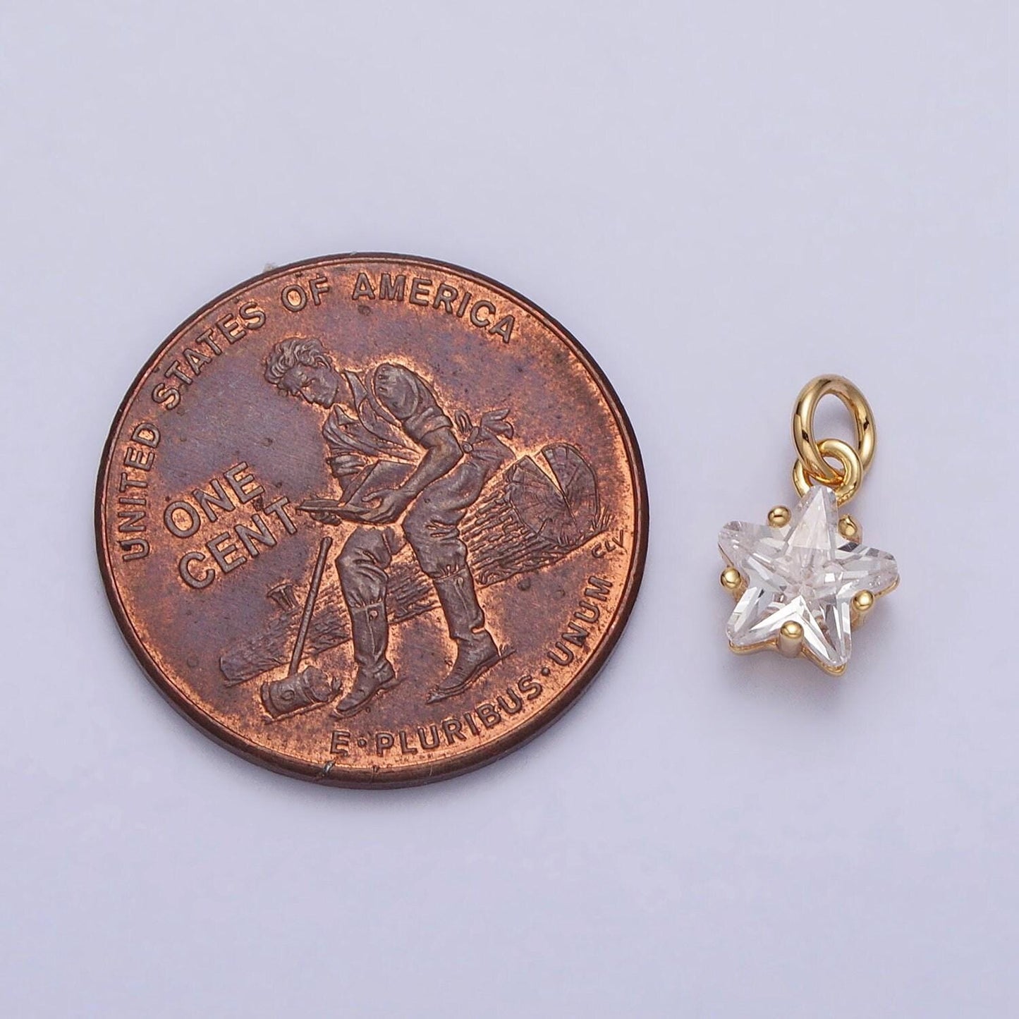 Mini gold star charm cubic star charm celestial pendant dangle charms for bracelet necklace earring supply component ac237