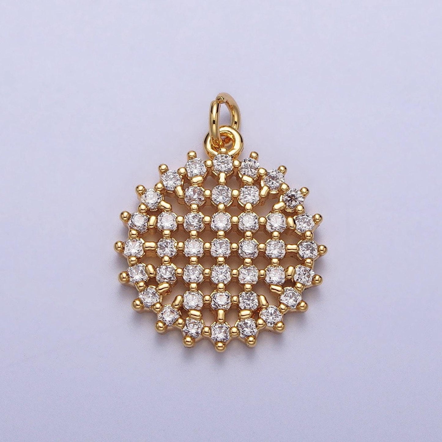 Gold micro pave sun charm diy jewelry accessories in gold cubic zirconia green clear charm necklace bracelet earring pendant ac195