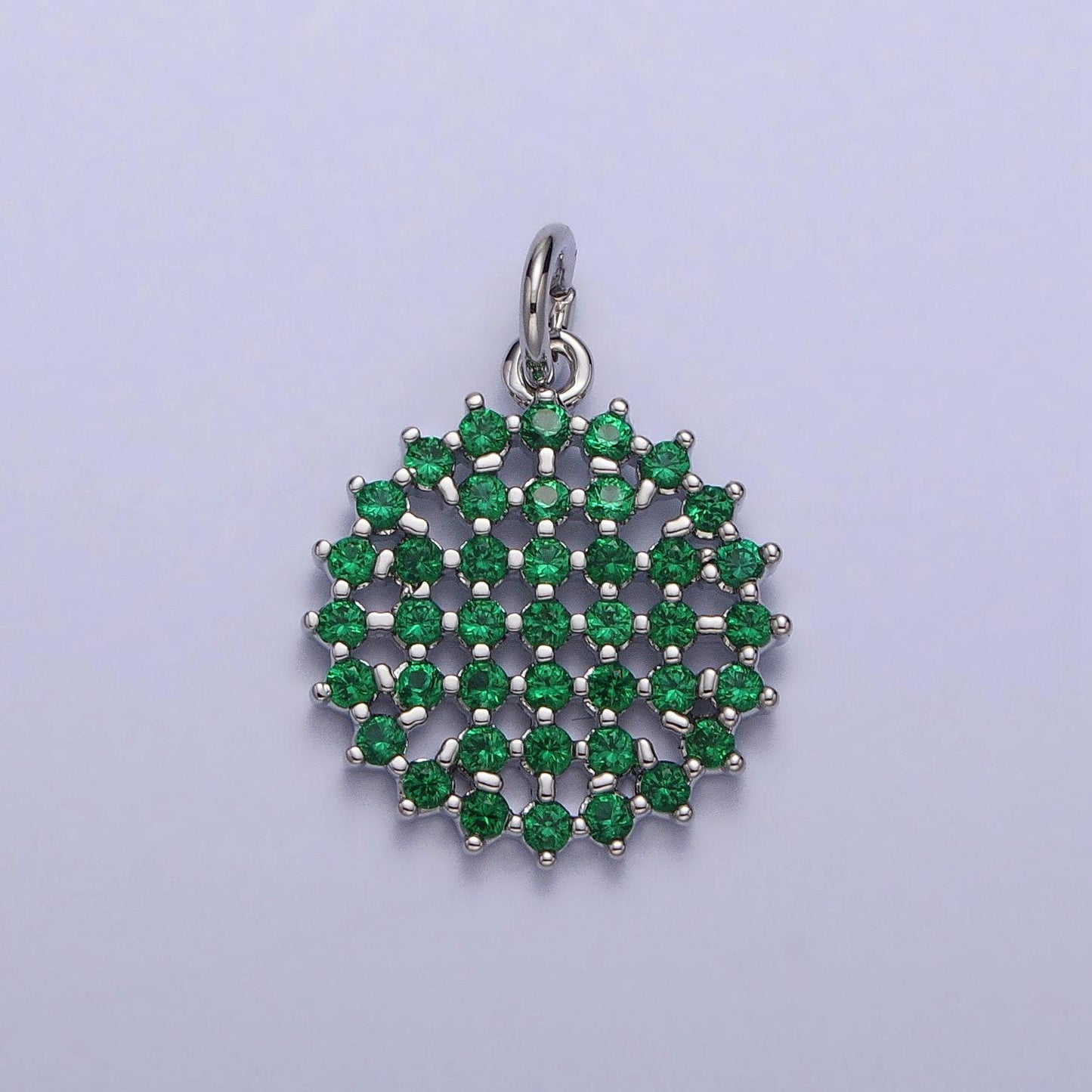 Gold micro pave sun charm diy jewelry accessories in gold cubic zirconia green clear charm necklace bracelet earring pendant ac195