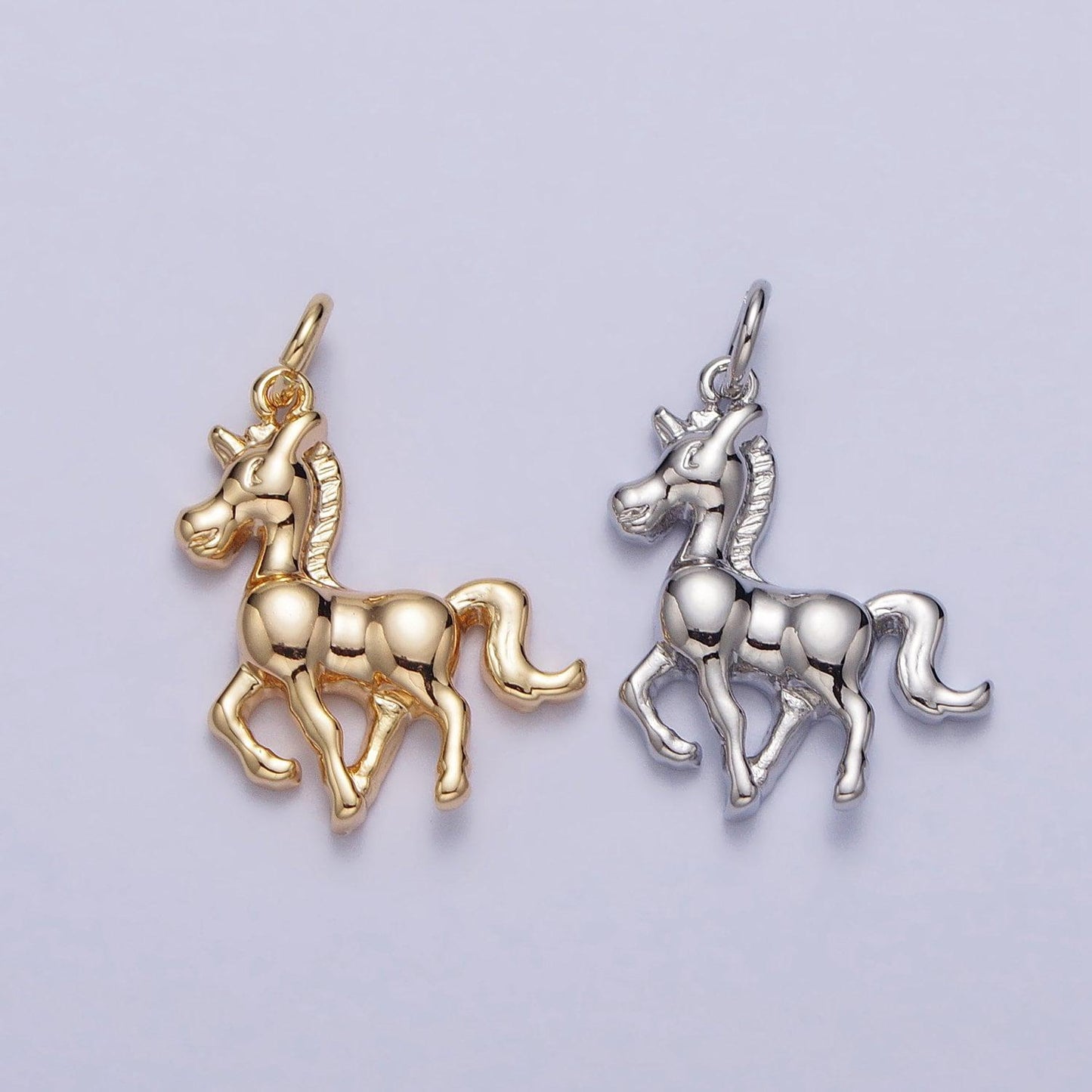 Mini horse charm gold animal wildlife charm for necklace bracelet in gold & silver | ac193