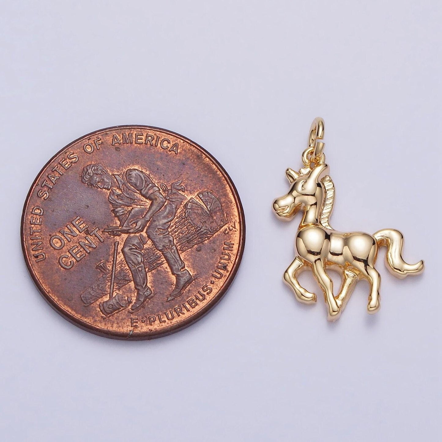 Mini horse charm gold animal wildlife charm for necklace bracelet in gold & silver | ac193
