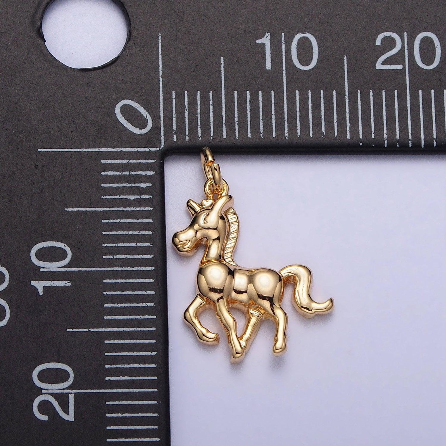 Mini horse charm gold animal wildlife charm for necklace bracelet in gold & silver | ac193