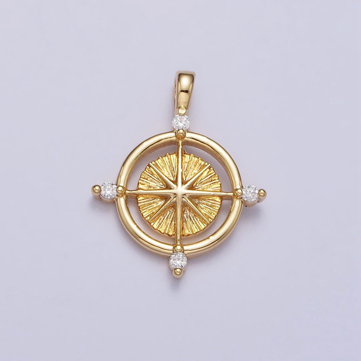 Mini gold compass pendant lead nickel free 24k gold plated brass adventure inspired charm necklace bracelet jewelry making ac127