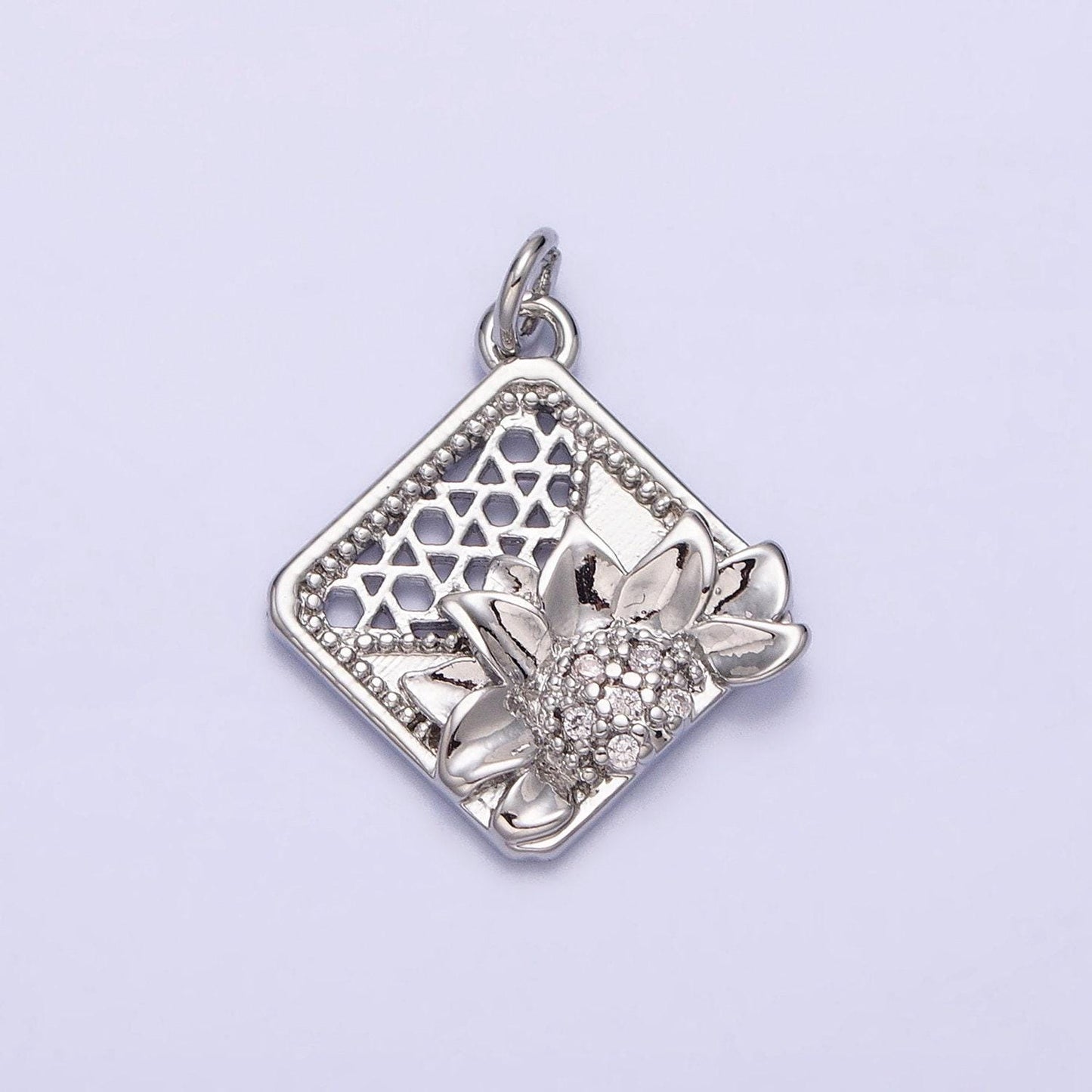 Gold flower charms -mini flower charm - lead nickle free charms - floral charms - sun flower charm ac1245