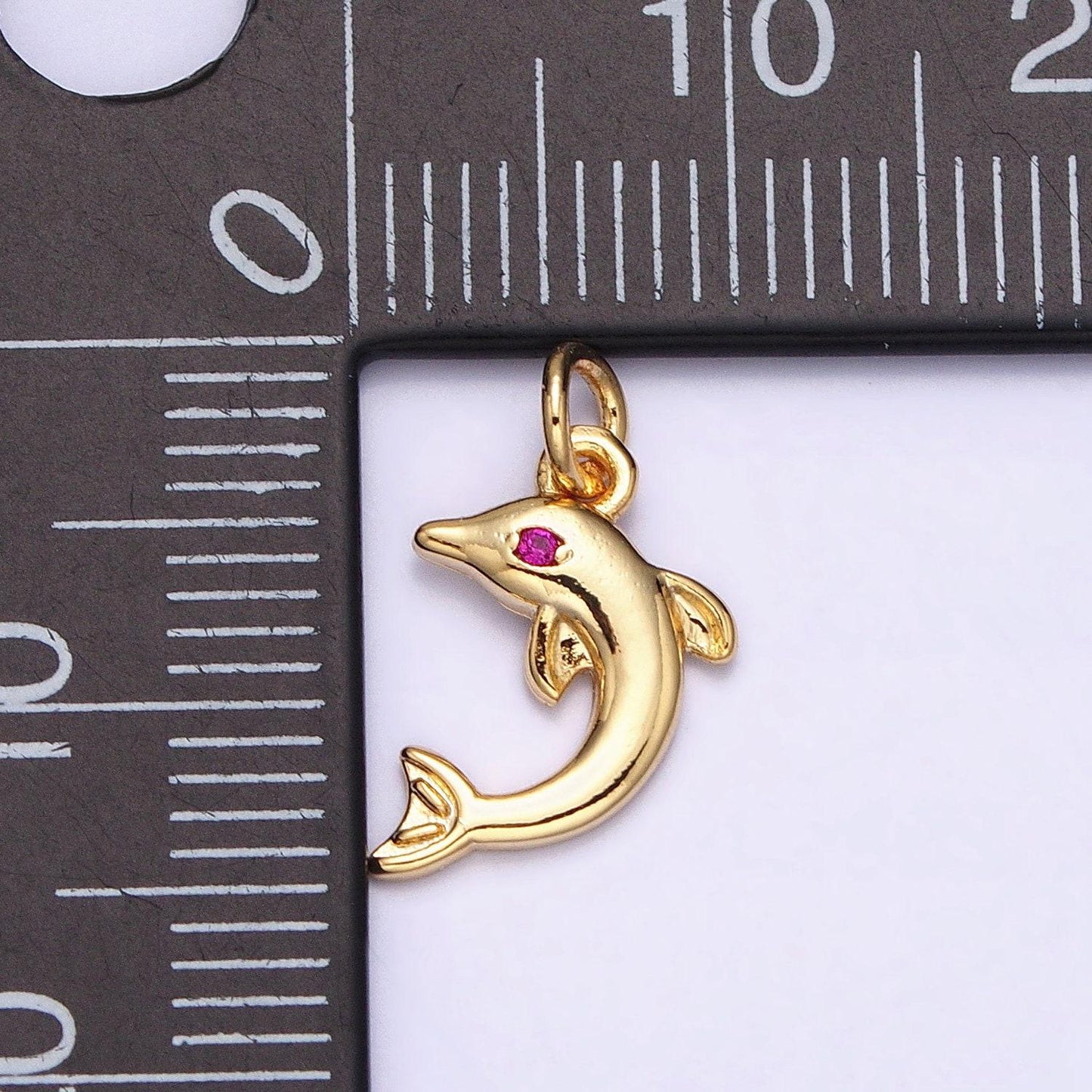 Dainty 16k gold filled dolphin pendant jewelry making supplies wholesale charm kids fish animal under the water jewelry inspired ac1146
