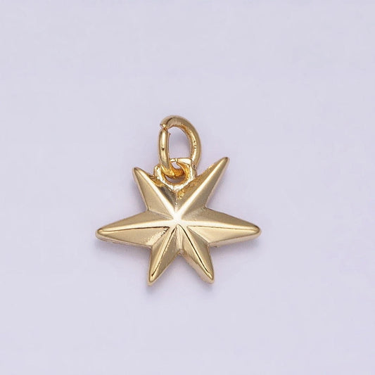 14k gold tiny starfish charms 11x10mm star fish charm for beach summer jewelry inspired ac1144