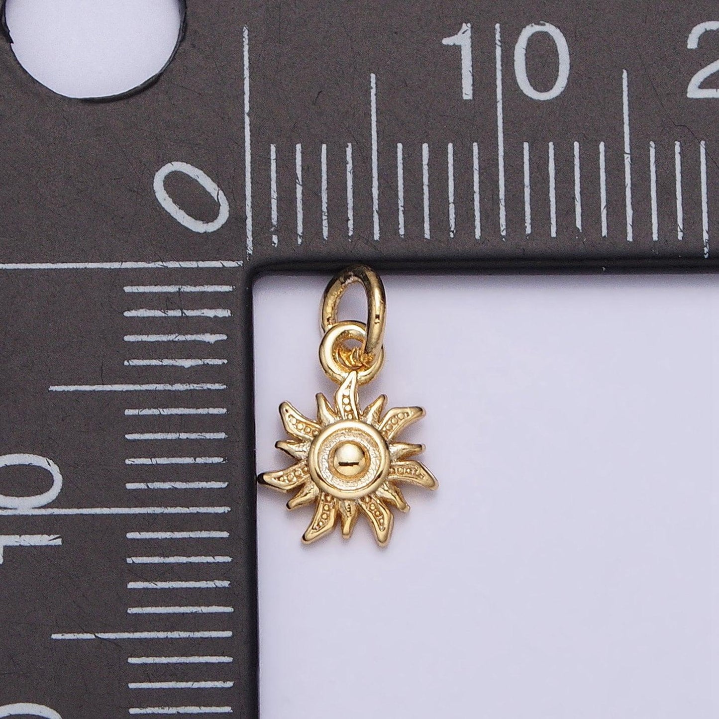 Dainty sun burst clear cluster cubic zirconia charm pendant cz floral nature charm bracelet necklace earring supply -615