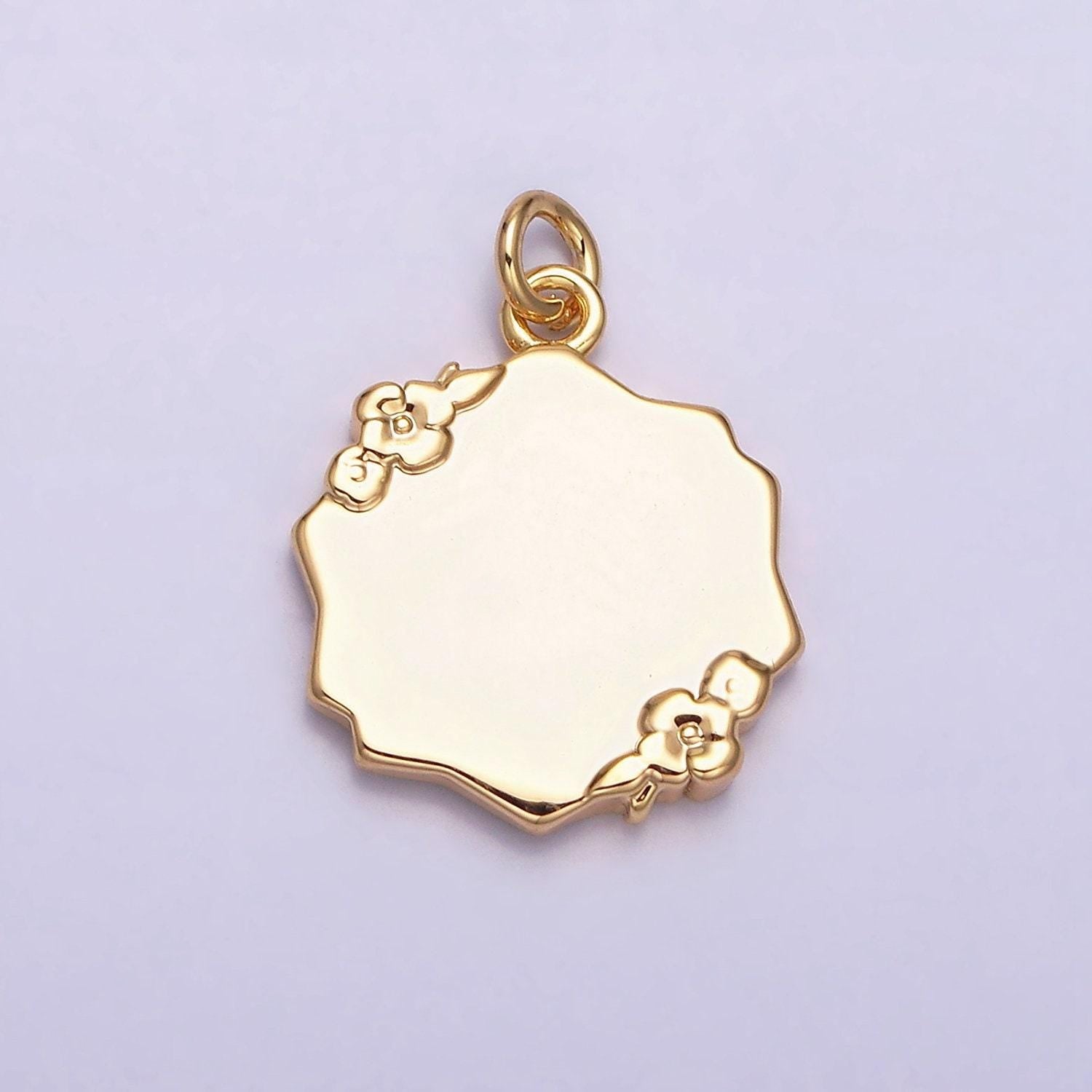 Gold footprint & handprint charms enamel baby kids foot print charm, baby hand print charm mothers days gift idea baby shower gift ac1111