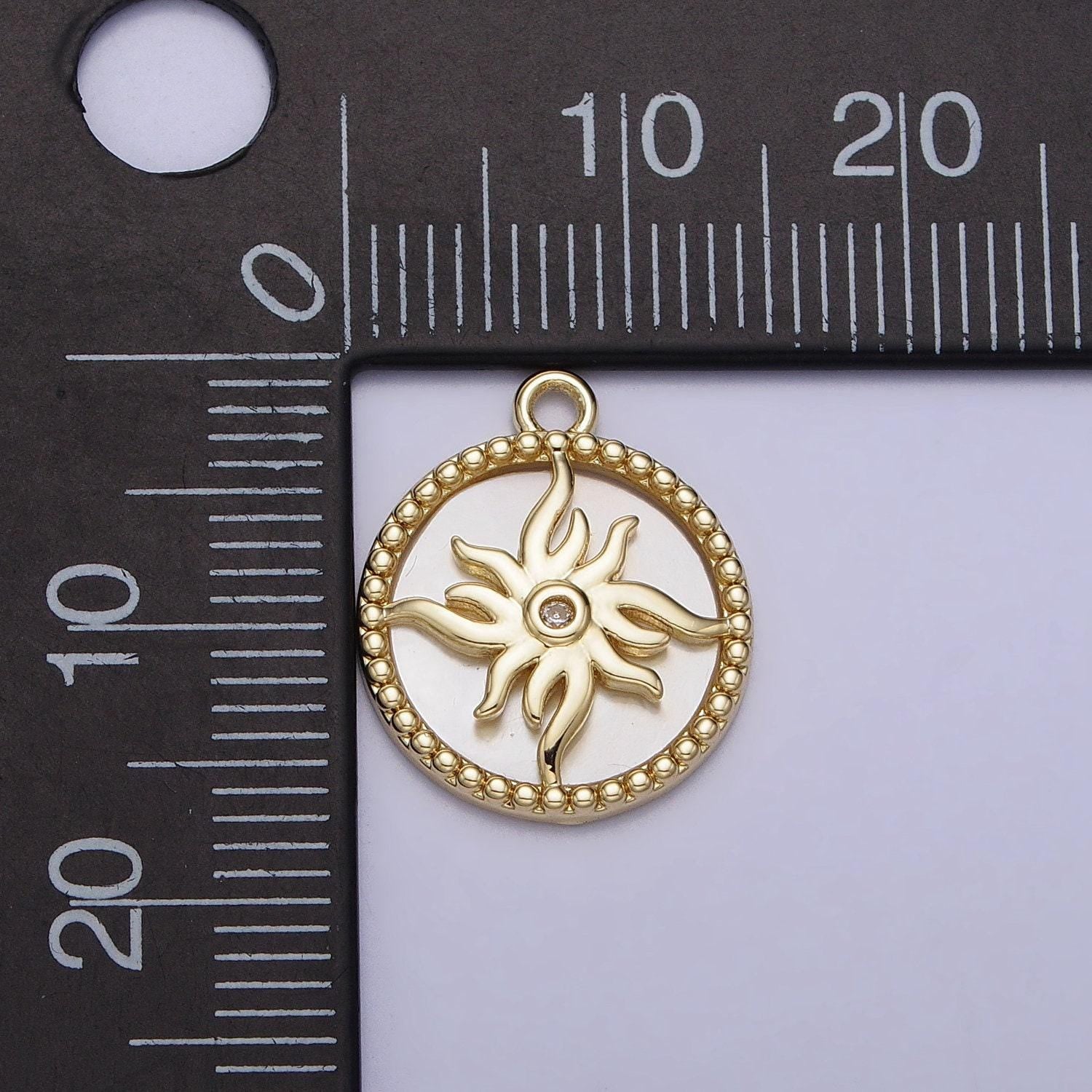Mini sun charms gold sun burst charms. handmade jewelry supplies. diy craft supplies. handmade supplies ac1056