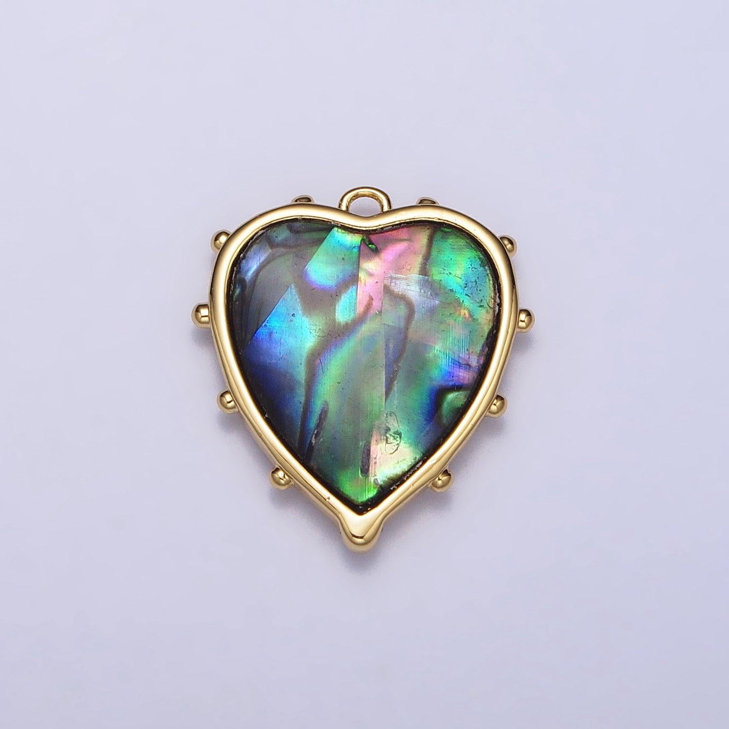 Dainty abalone heart charm abalone shell pendant, heart shaped pendant for diy handmade jewelry making supply ac1047