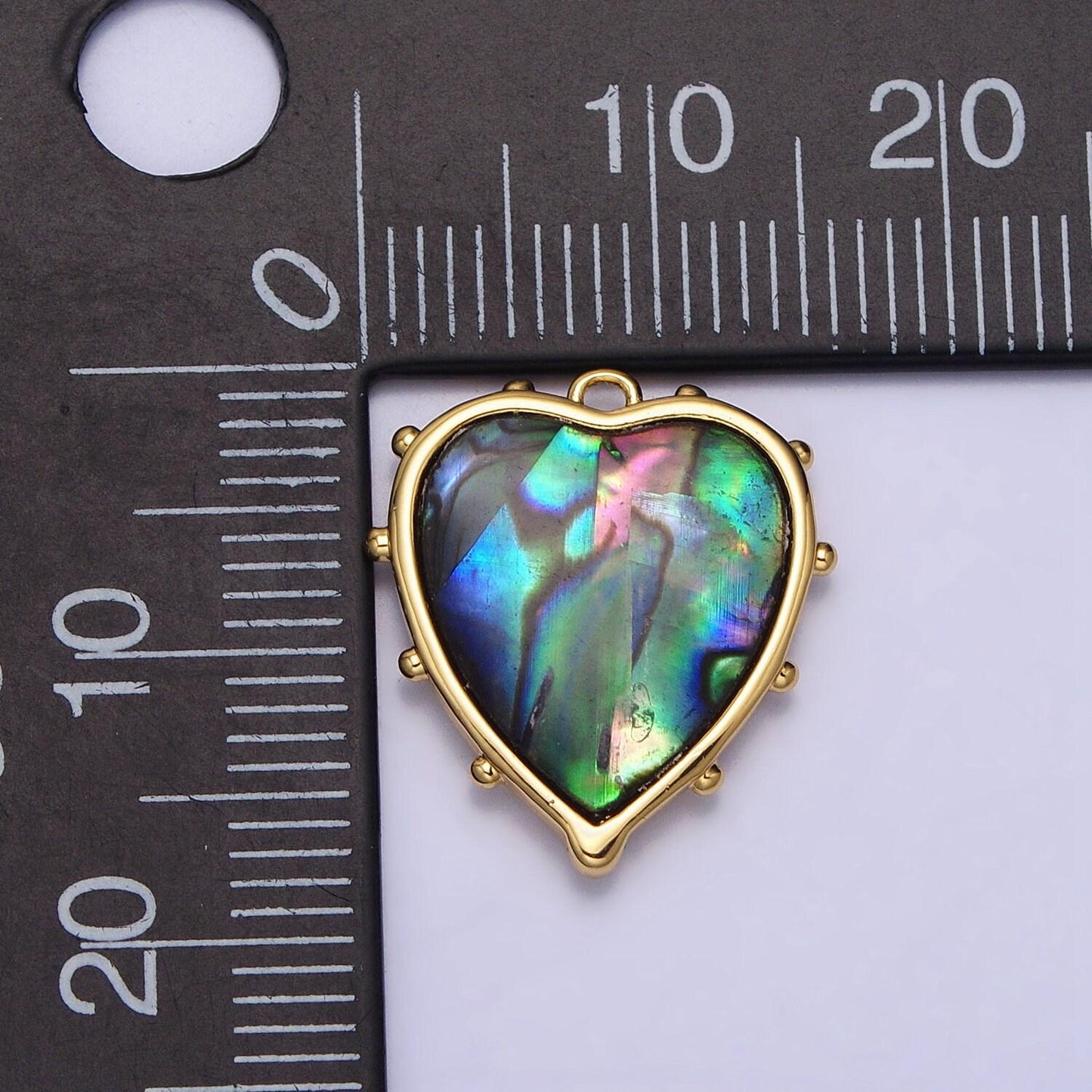 Dainty abalone heart charm abalone shell pendant, heart shaped pendant for diy handmade jewelry making supply ac1047