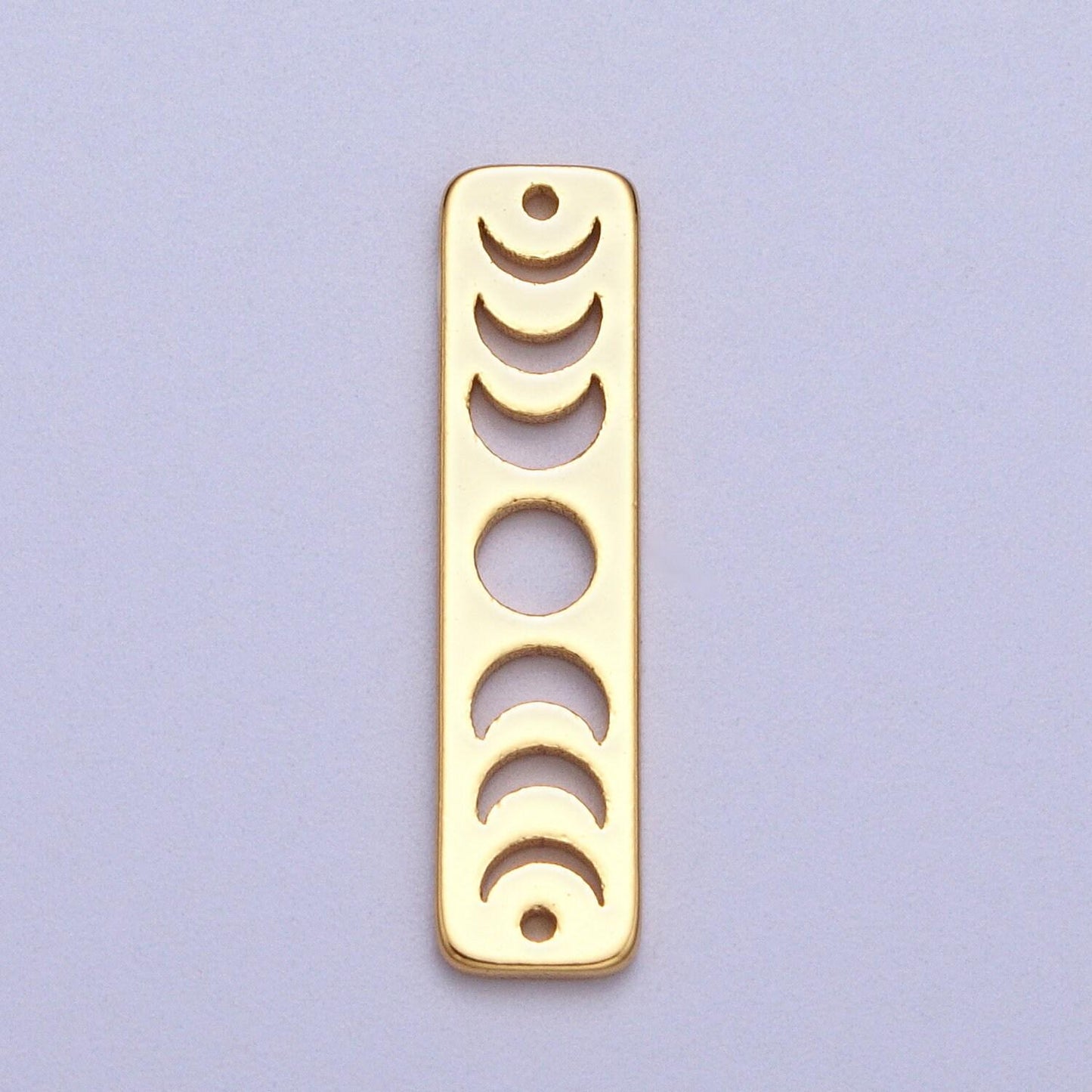 Horizontal moon phase bar charm gold plated eclipse moon charm connector crescent moon connecter link bar for necklace bracelet ac-054