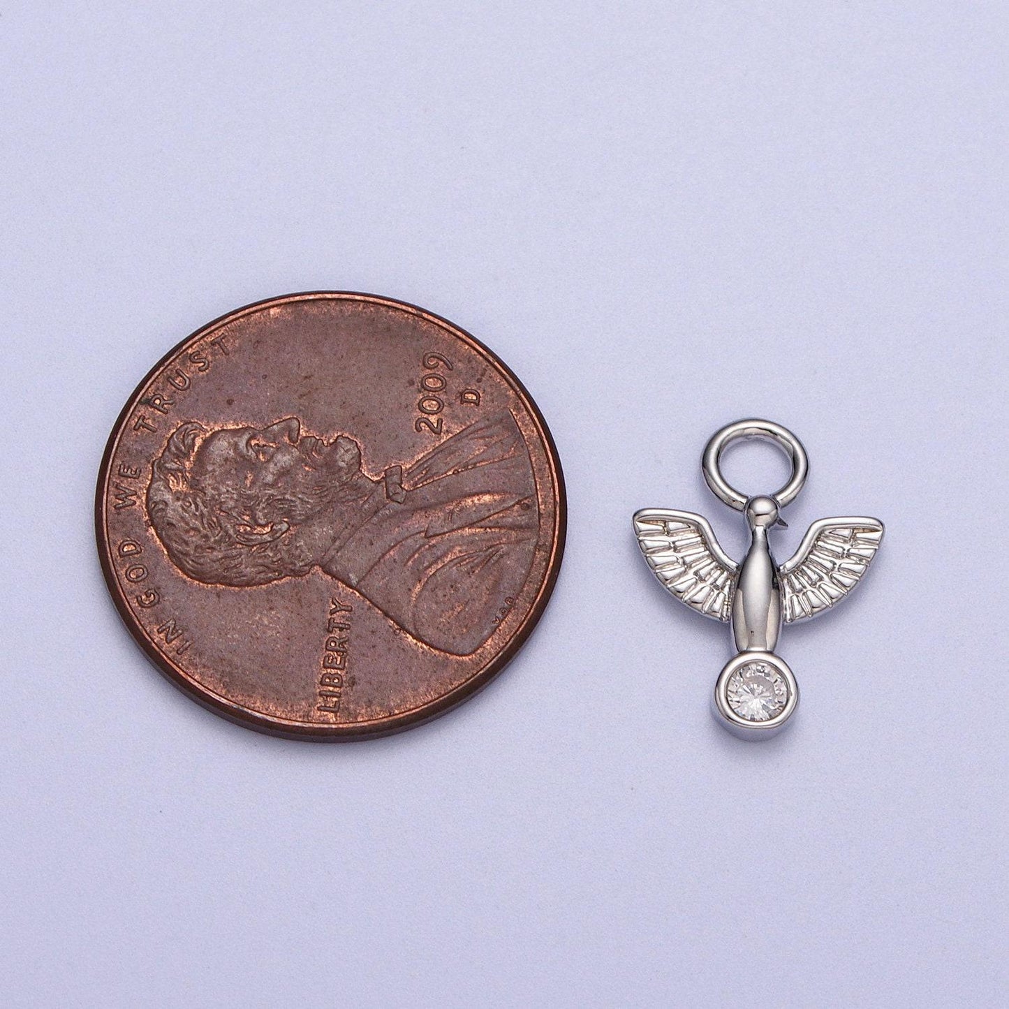 Silver tiny dove charm, bird charm for necklace ,earring, bracelet gold dove charm for add on pendant ac056