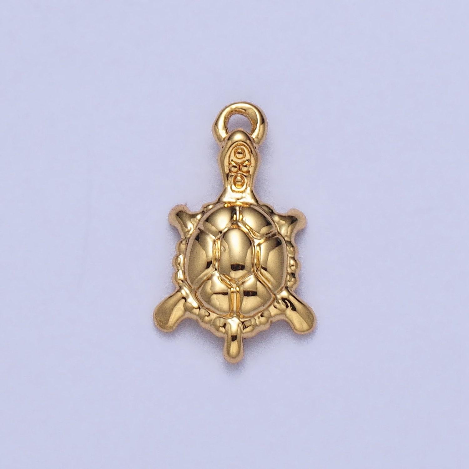 Mini gold small sea turtle charm silver tiny treasures beach cruise mermaid jewelry supplies ac042
