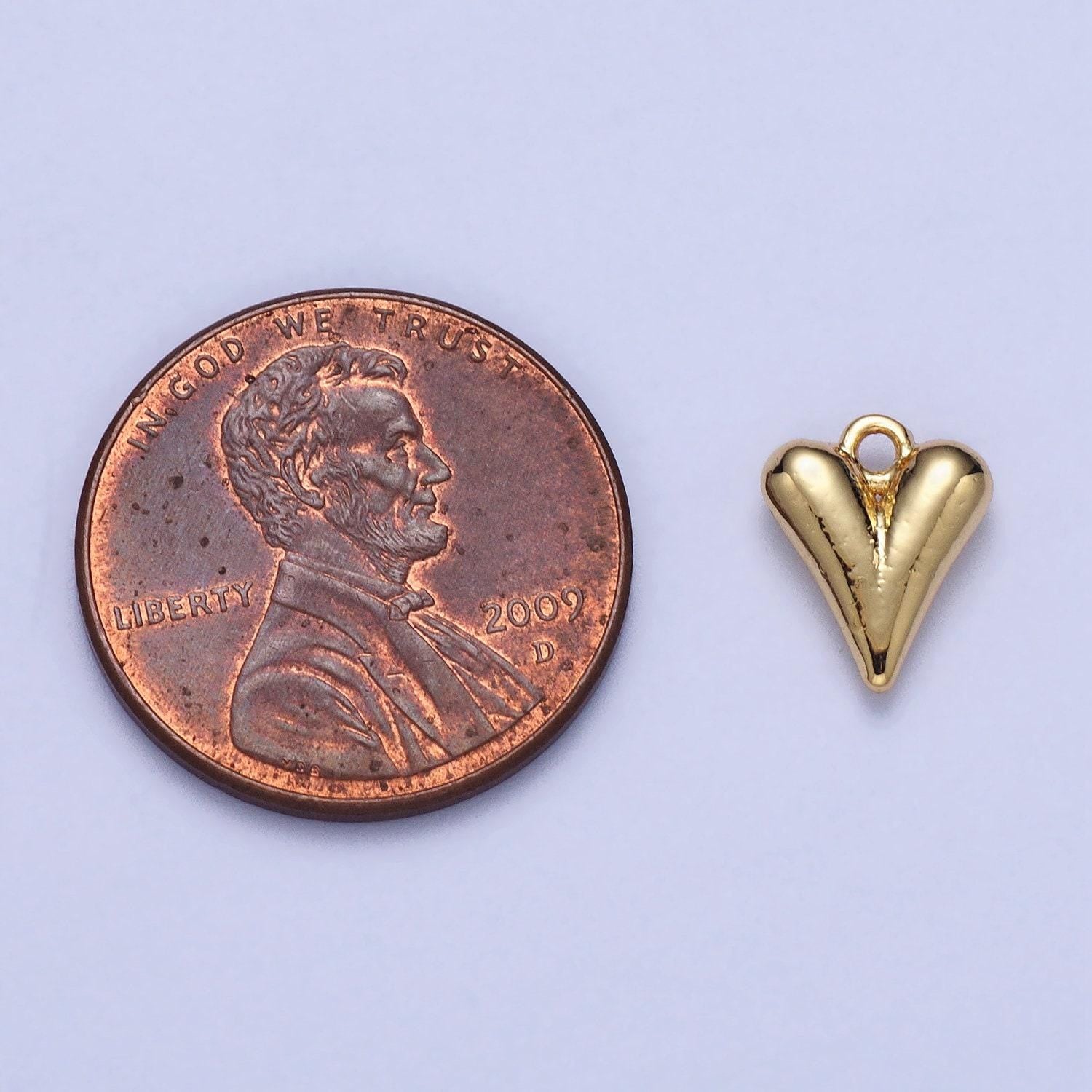 Mini gold heart charm love charm valentine charm jewelry finding silver heart charm for necklace bracelet earring supply ac034
