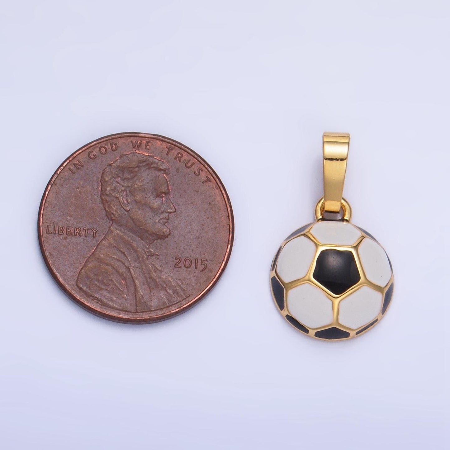 24k gold filled soccer ball charm enamel sport theme pendant for bracelet necklace jewelry making supply | aa1018
