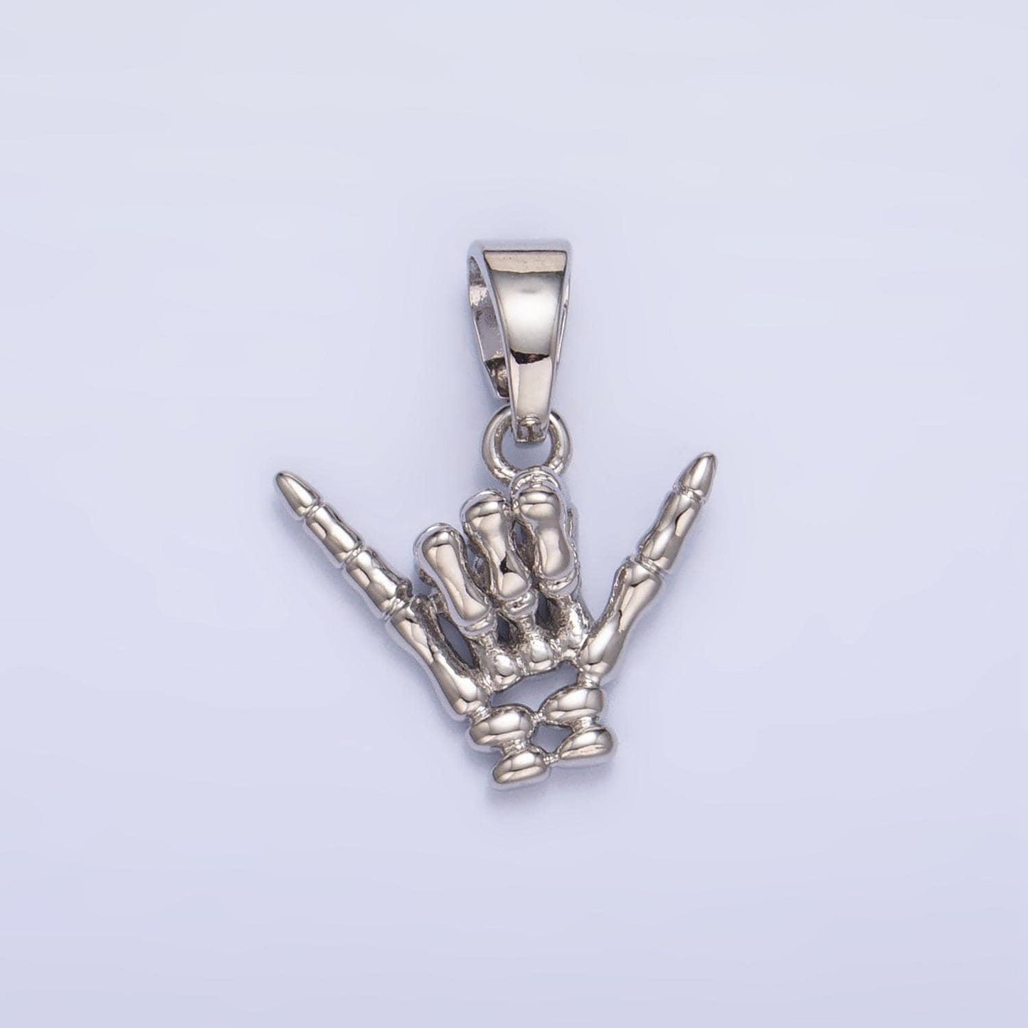 Shaka hand sign symbol charm skull skeleton gold fill hang loose pendant sign for necklace pendant bracelet charm jewelry making aa1002