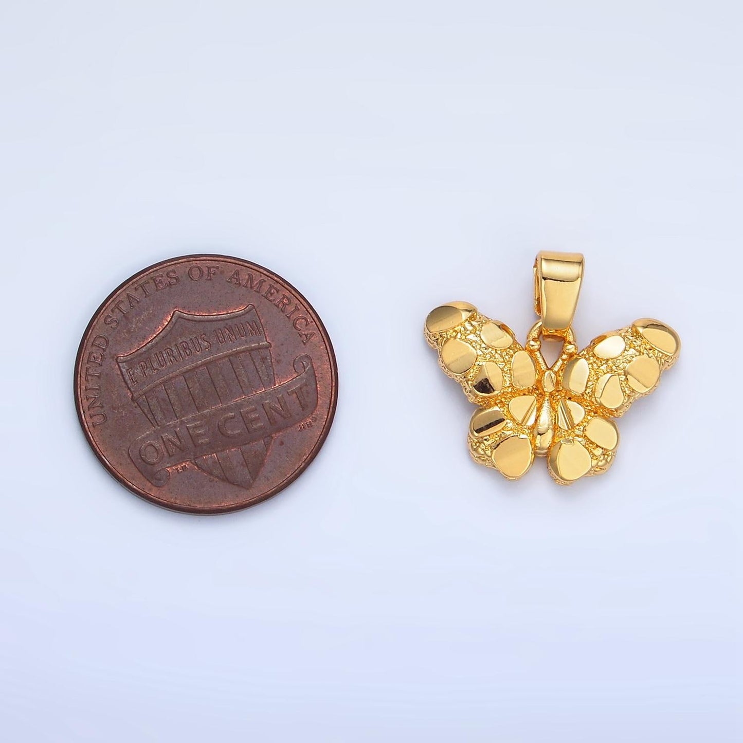 Gold butterfly mosaic tile charm for necklace pendant geometric jewelry making supply aa942