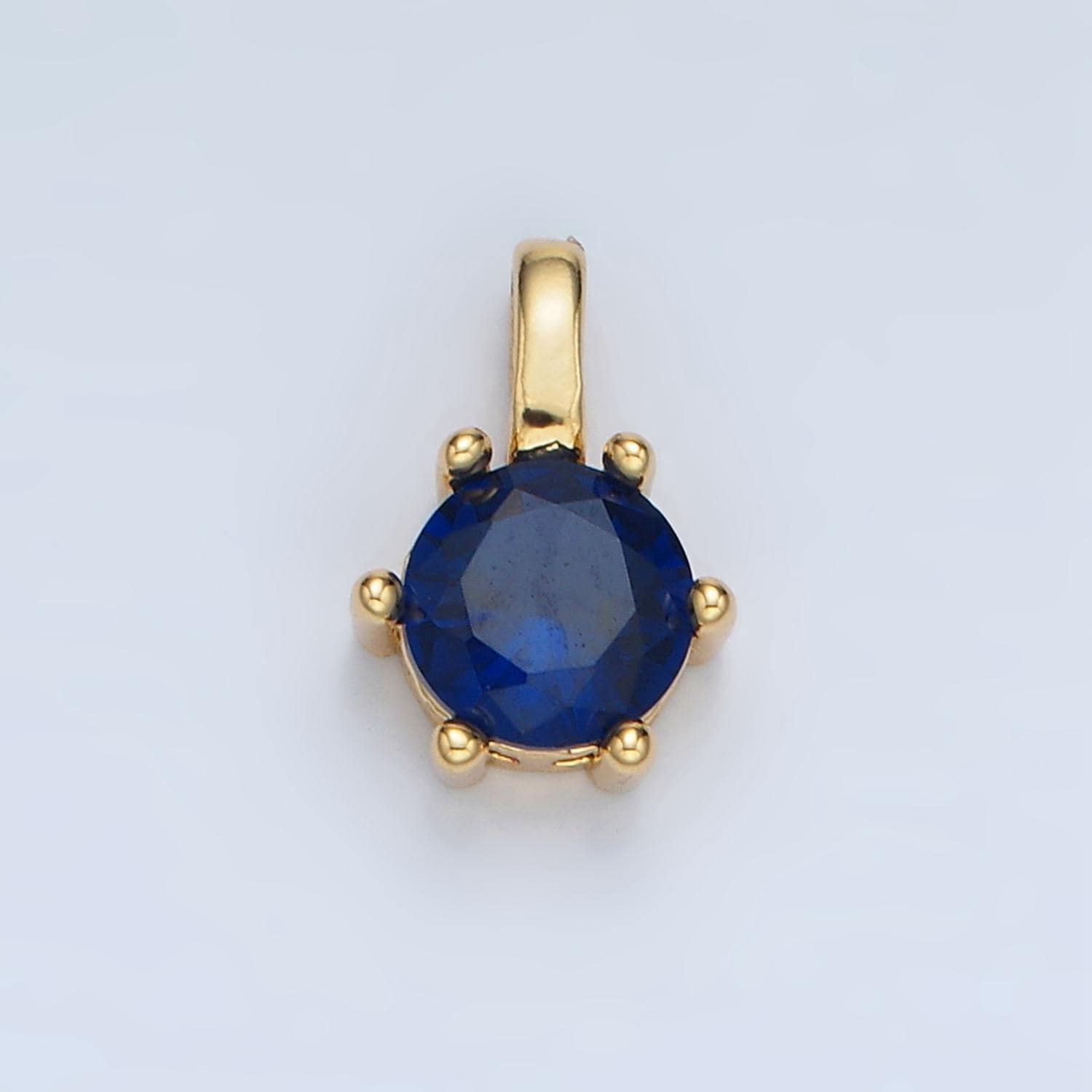 24k gold filled 11.5mm round cz personalized gold pendant | aa923-aa938