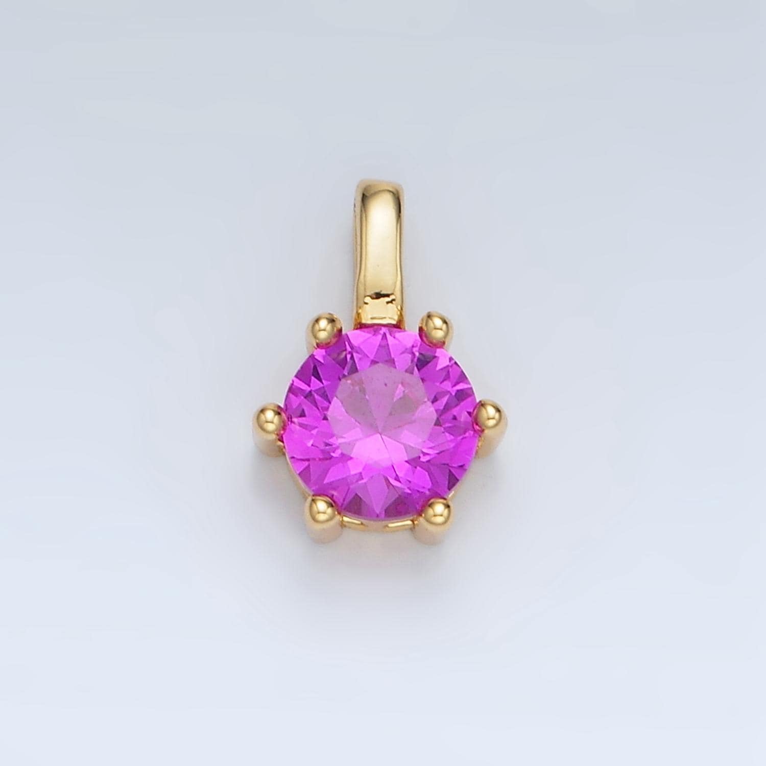 24k gold filled 11.5mm round cz personalized gold pendant | aa923-aa938