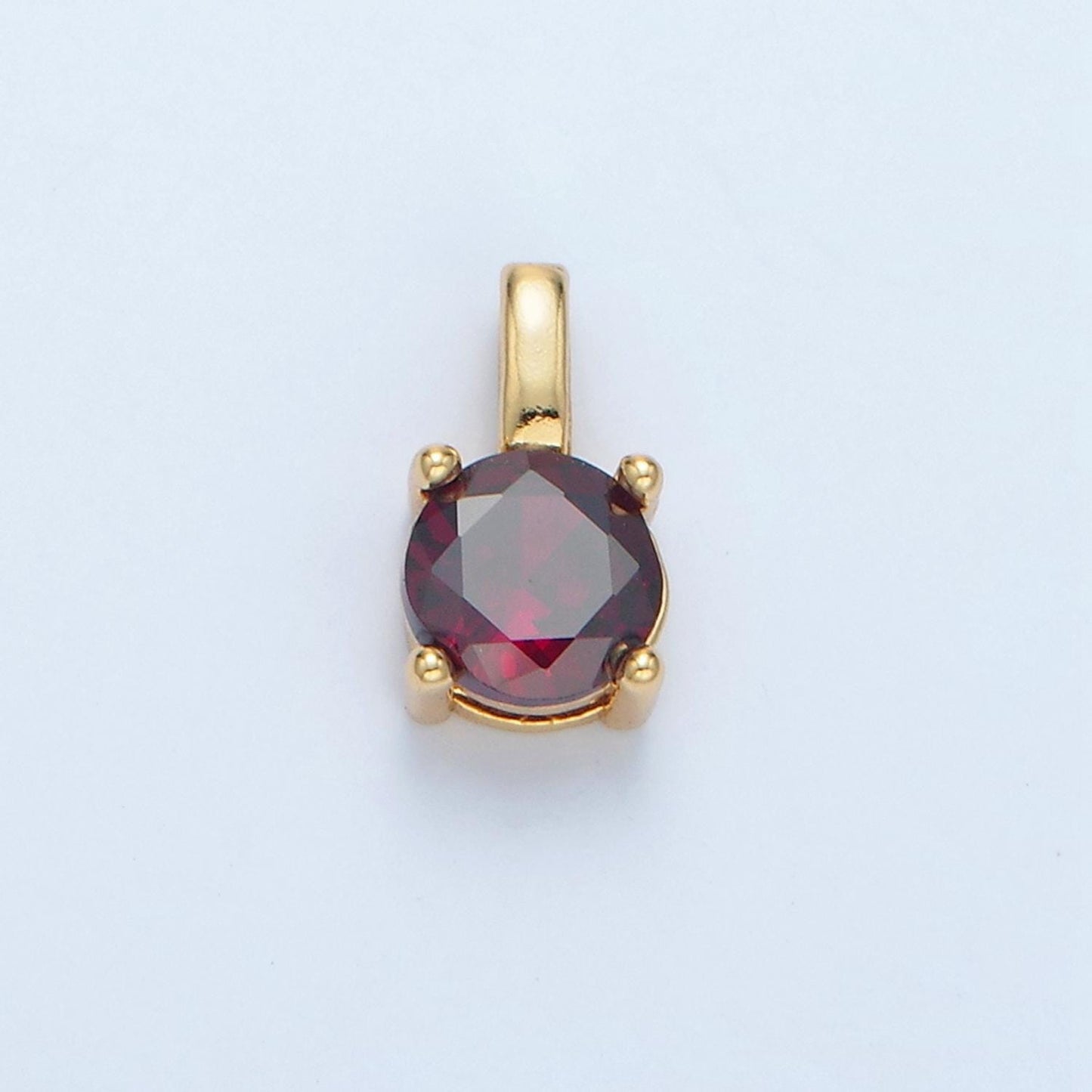 24k gold filled 11mm round cz personalized silver pendant | aa907 - aa922