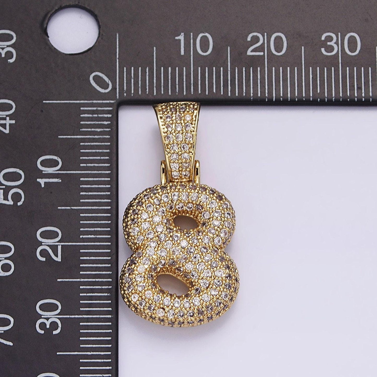 Silver bubble number pendant, hip hop bubble number cz pendant iced numeric charm pendant for men woman statement jewelry aa705