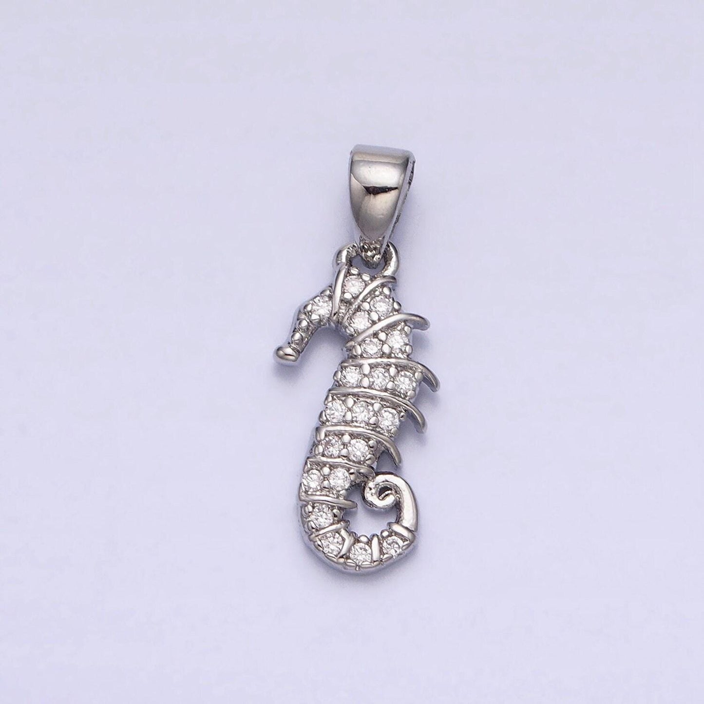 Gold sea horse gold filled pendant, micro pave under the sea charm inspired ocean animal pendant, diy jewelry bracelet necklace supply aa350