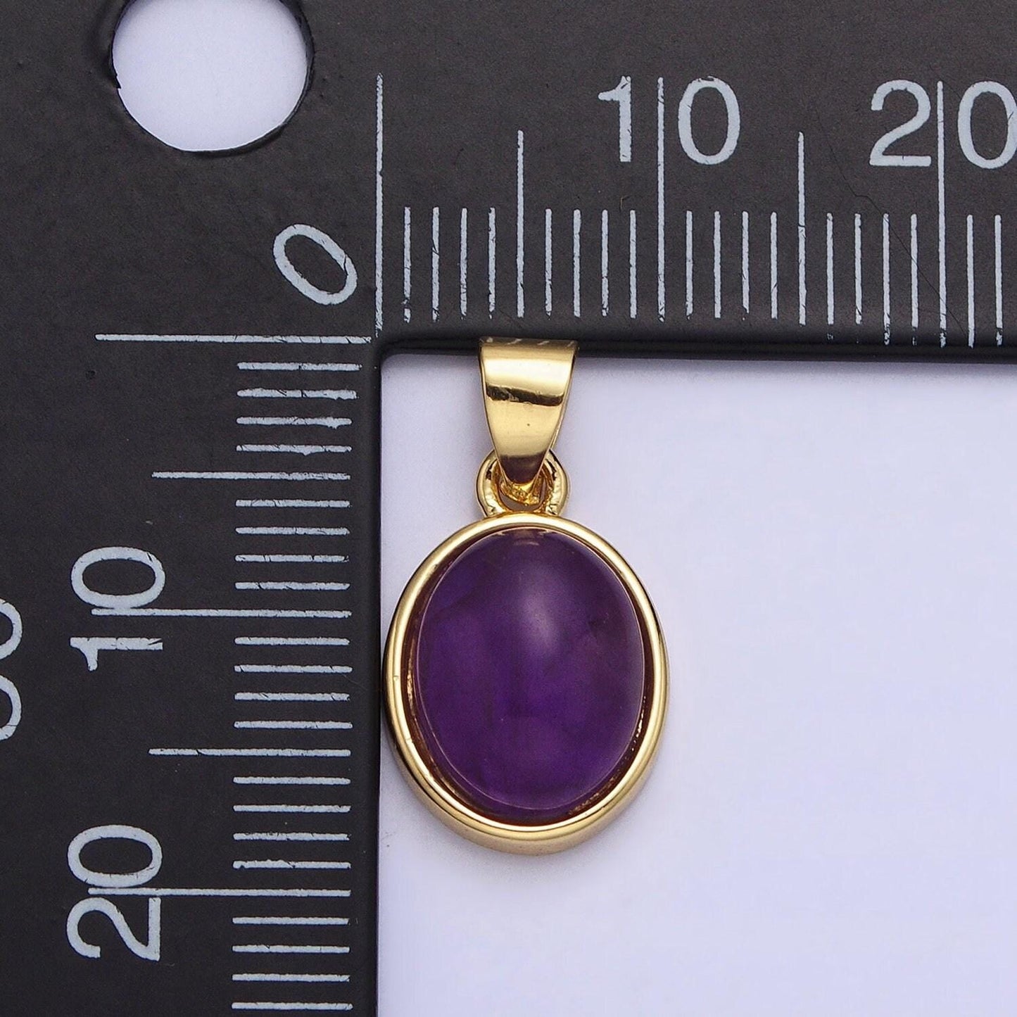 24k gold filled blue agate, rose quartz, amethyst, amazonite, aventurine oval pendant | aa185 - aa188 aa194