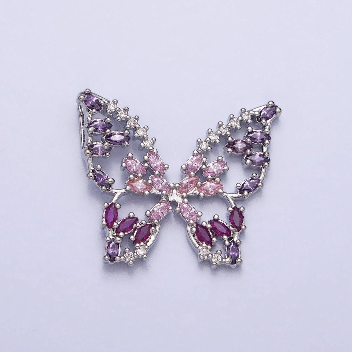 Dainty 24k gold filled micro pave monarch butterfly charm, cubic zirconia mariposa pendant charm, gold charm diy jewelry aa215