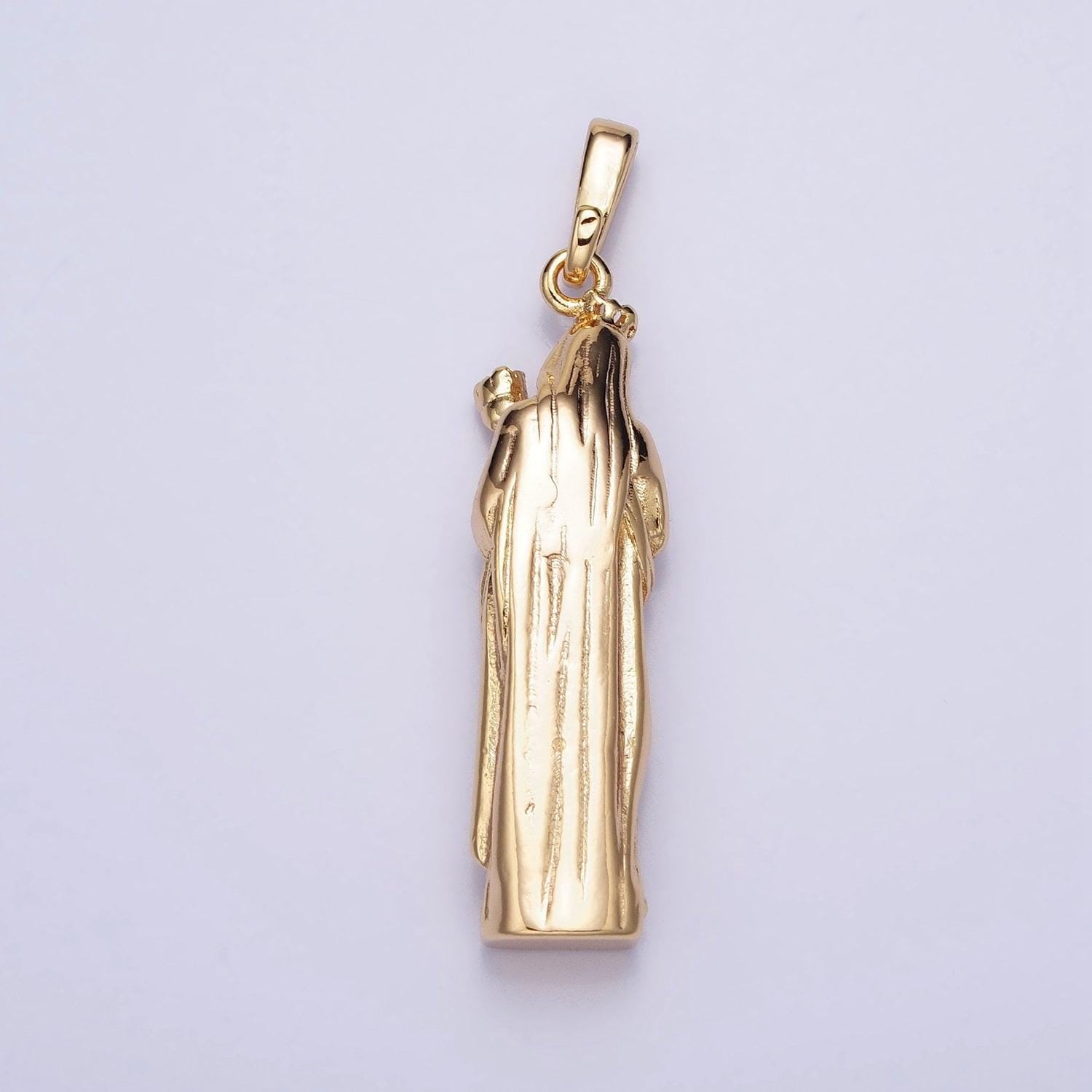 Gold, silver mother virgin mary charm with baby jesus catholic religious pendant | aa173 aa200