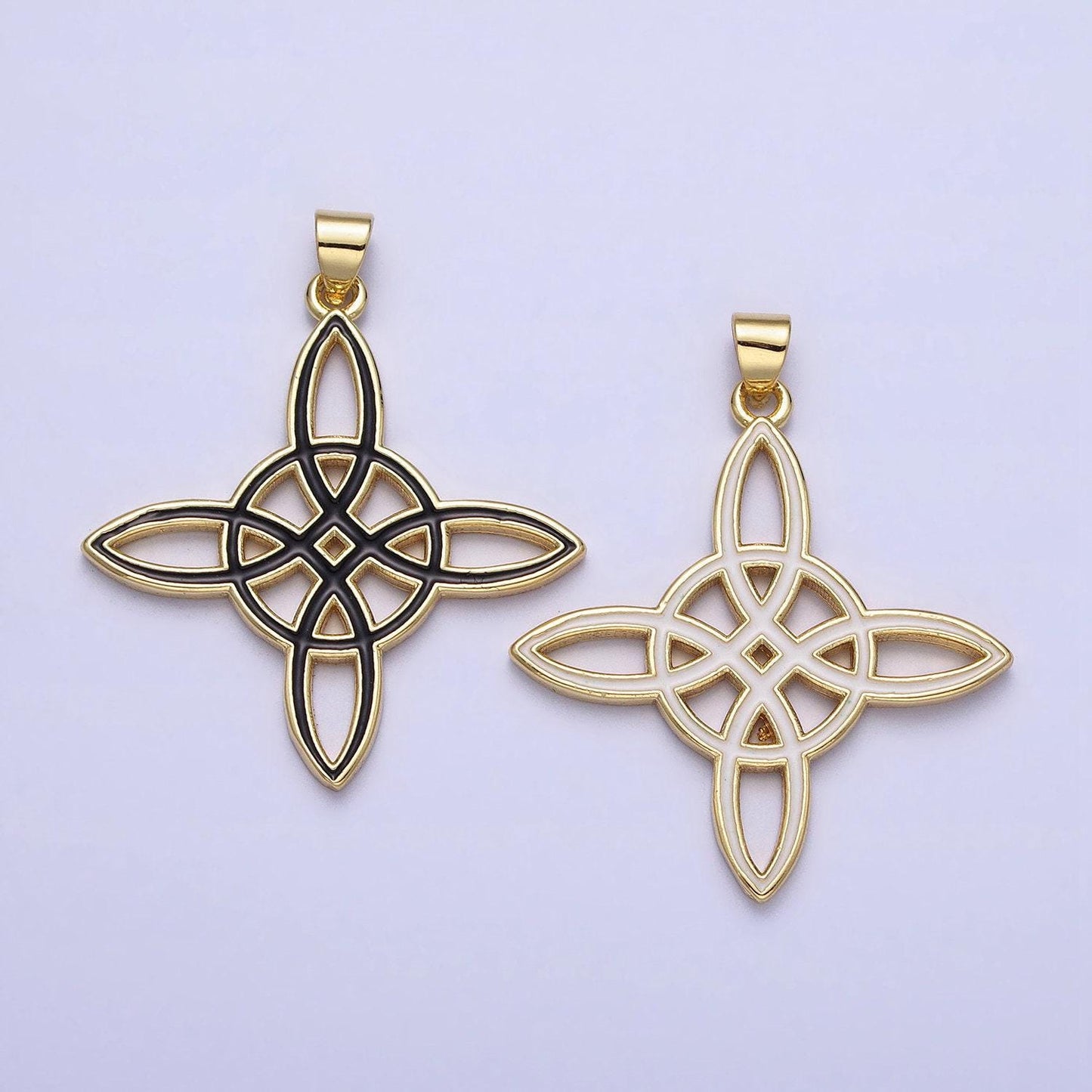 Enamel celtic knot pendant charms cross irish charm for necklace component aa147 aa148
